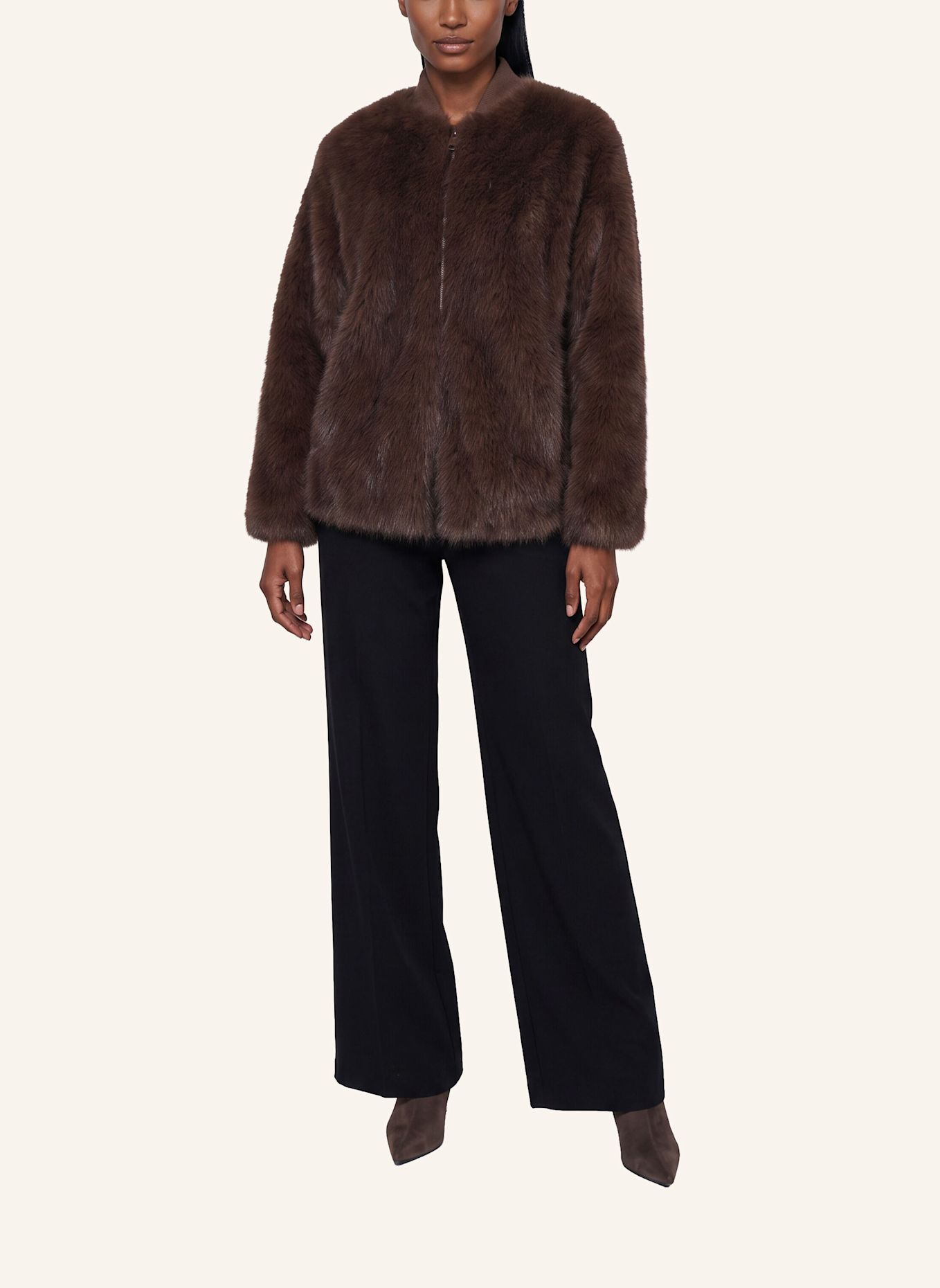 BLONDE No.8 Kunstfell-Jacke BRIANA: BRAUN
