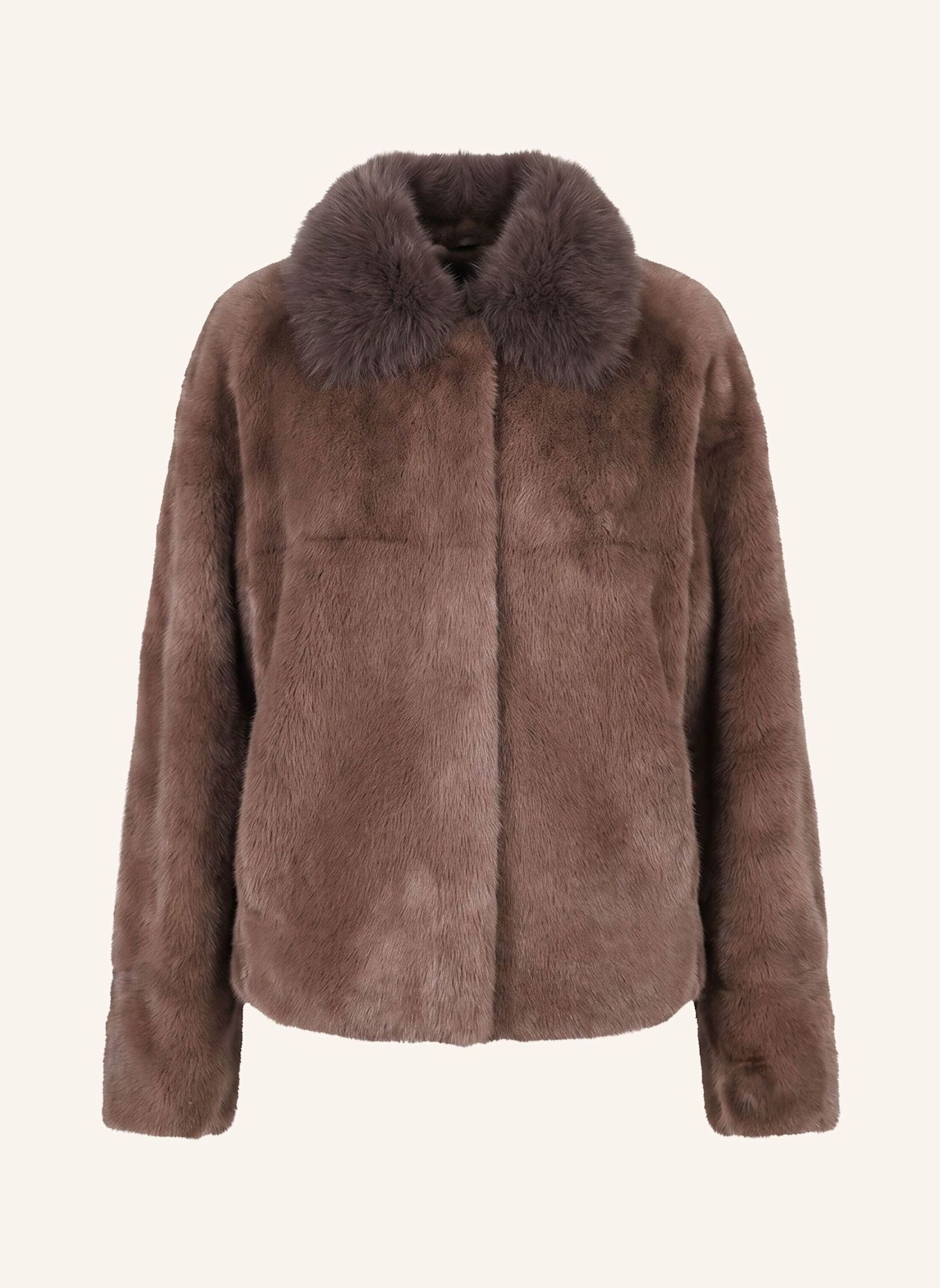 BLONDE No.8 Kunstfell-Jacke TARA: BRAUN