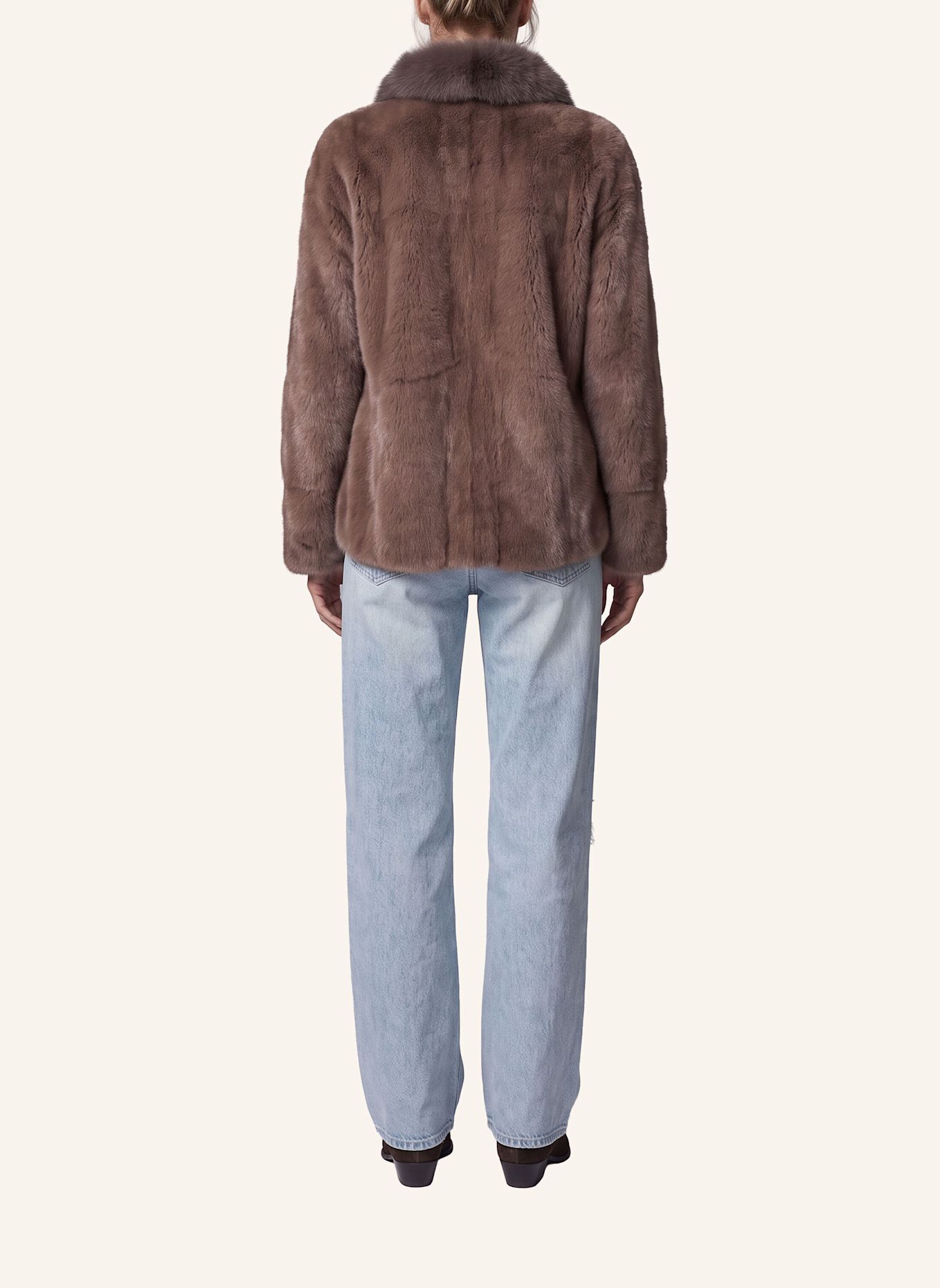 BLONDE No.8 Kunstfell-Jacke TARA: BRAUN
