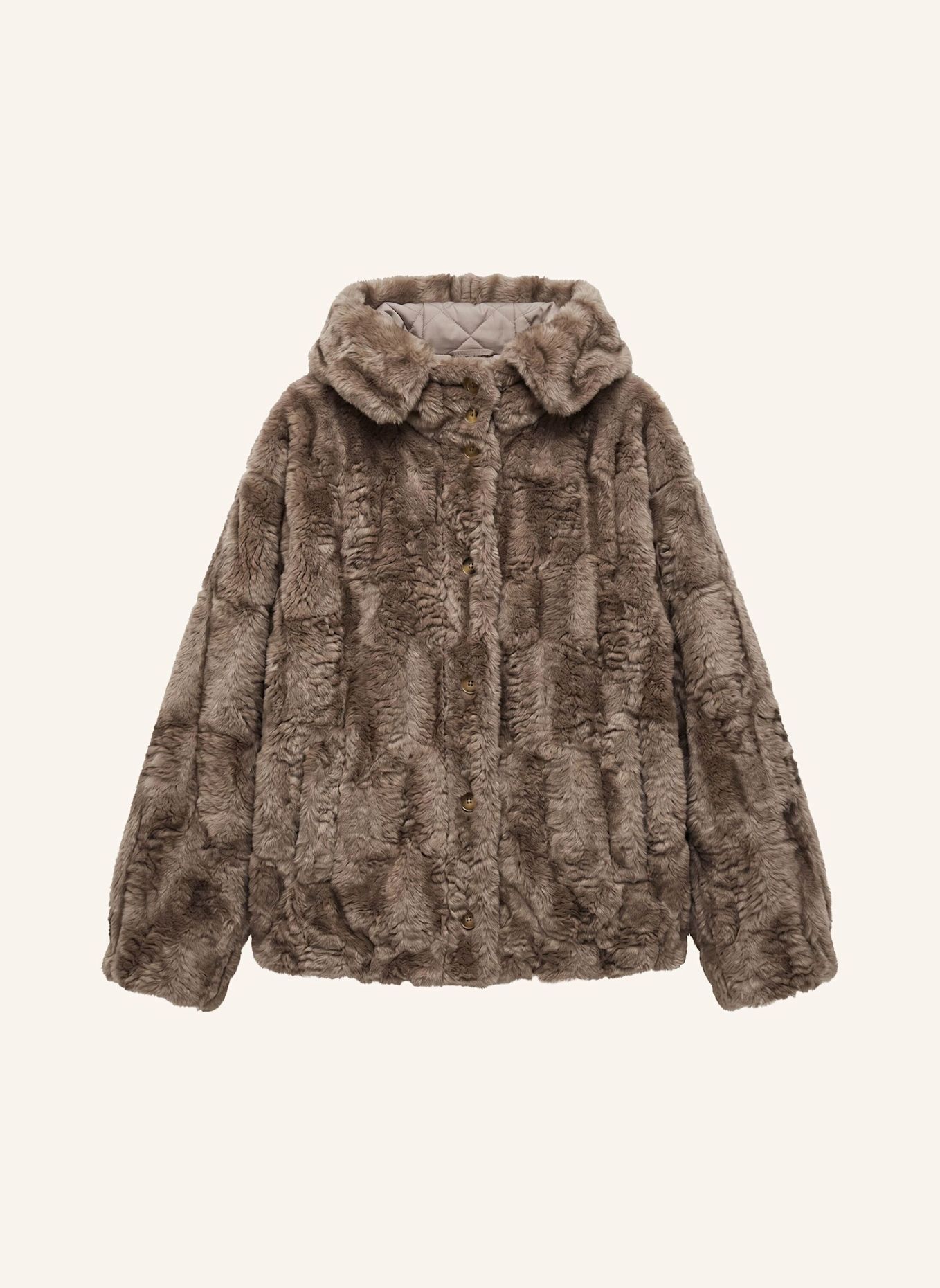 BLONDE No.8 Kunstfell-Jacke ANJY: BEIGE