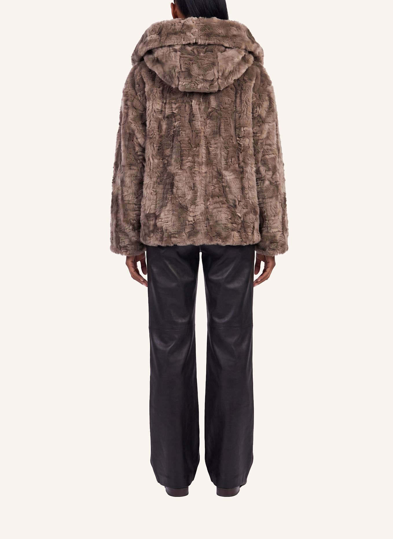 BLONDE No.8 Kunstfell-Jacke ANJY: BEIGE