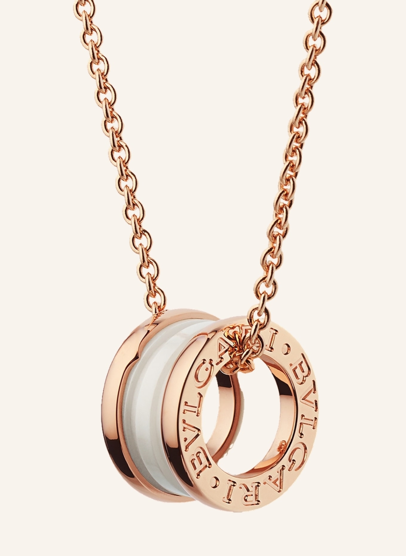 BVLGARI Halskette B.ZERO1 aus 18 Karat Roségold und Keramik, Farbe: ROSÉGOLD (Bild 1)