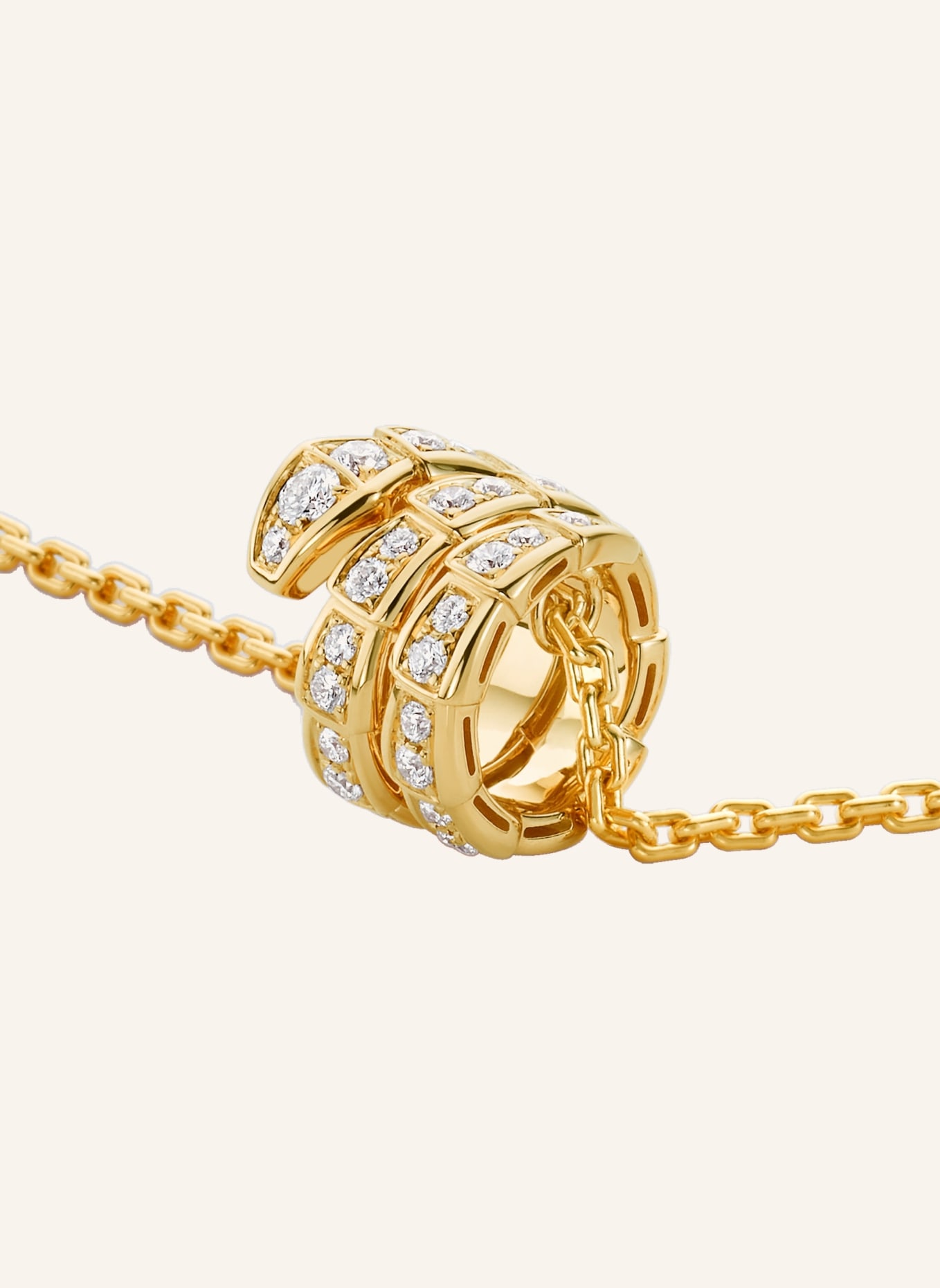 BVLGARI Halskette SERPENTI aus 18 Karat Gelbgold mit Diamant-Pavé, Farbe: GOLD (Bild 3)