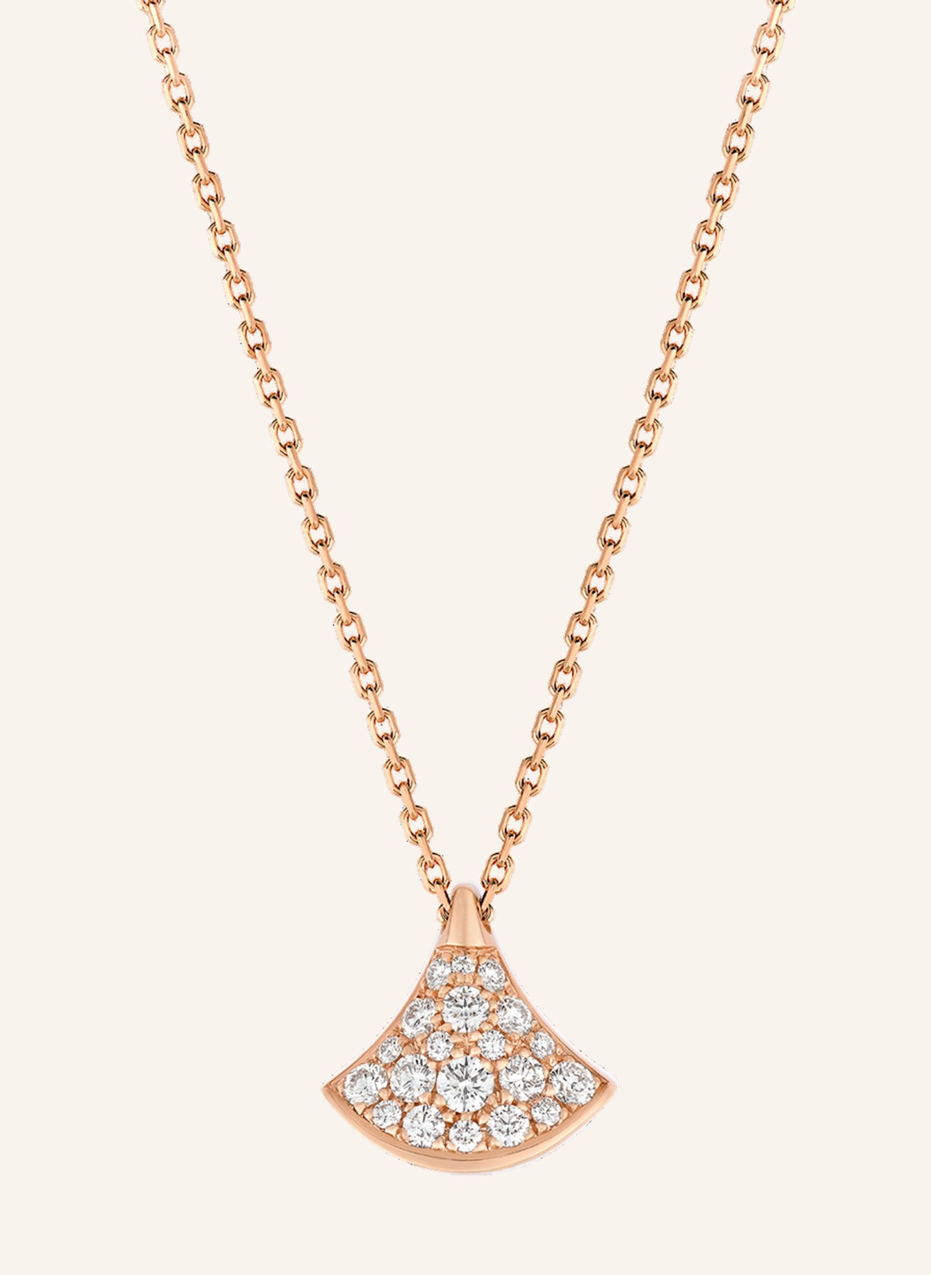 BVLGARI Halskette DIVAS’DREAM aus 18 Karat Roségold mit Diamant-Pavé, Farbe: ROSÉGOLD (Bild 1)