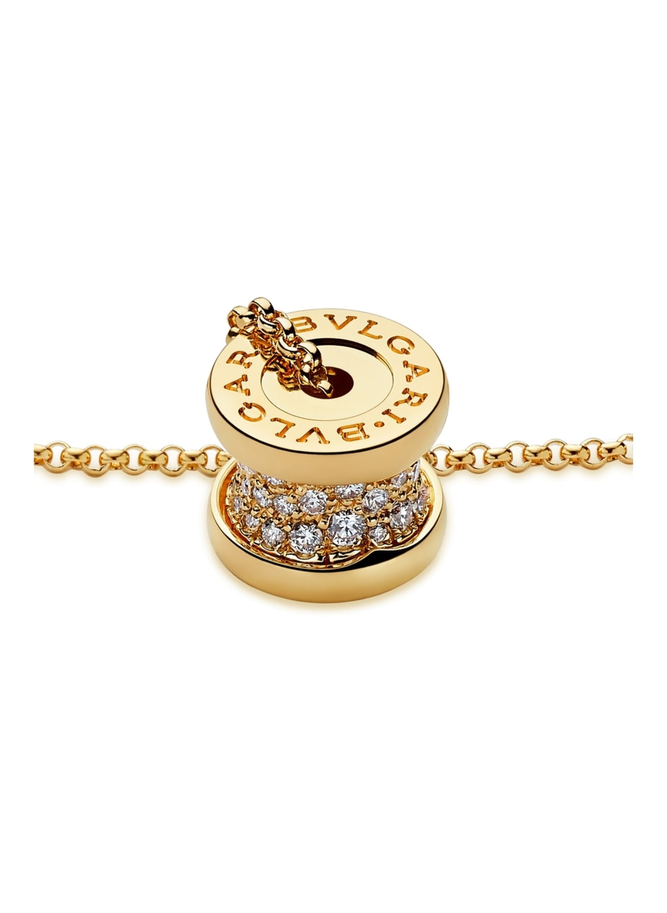 BVLGARI Halskette B.ZERO1 aus 18 Karat Gelbgold und Diamanten, Farbe: GOLD (Bild 4)