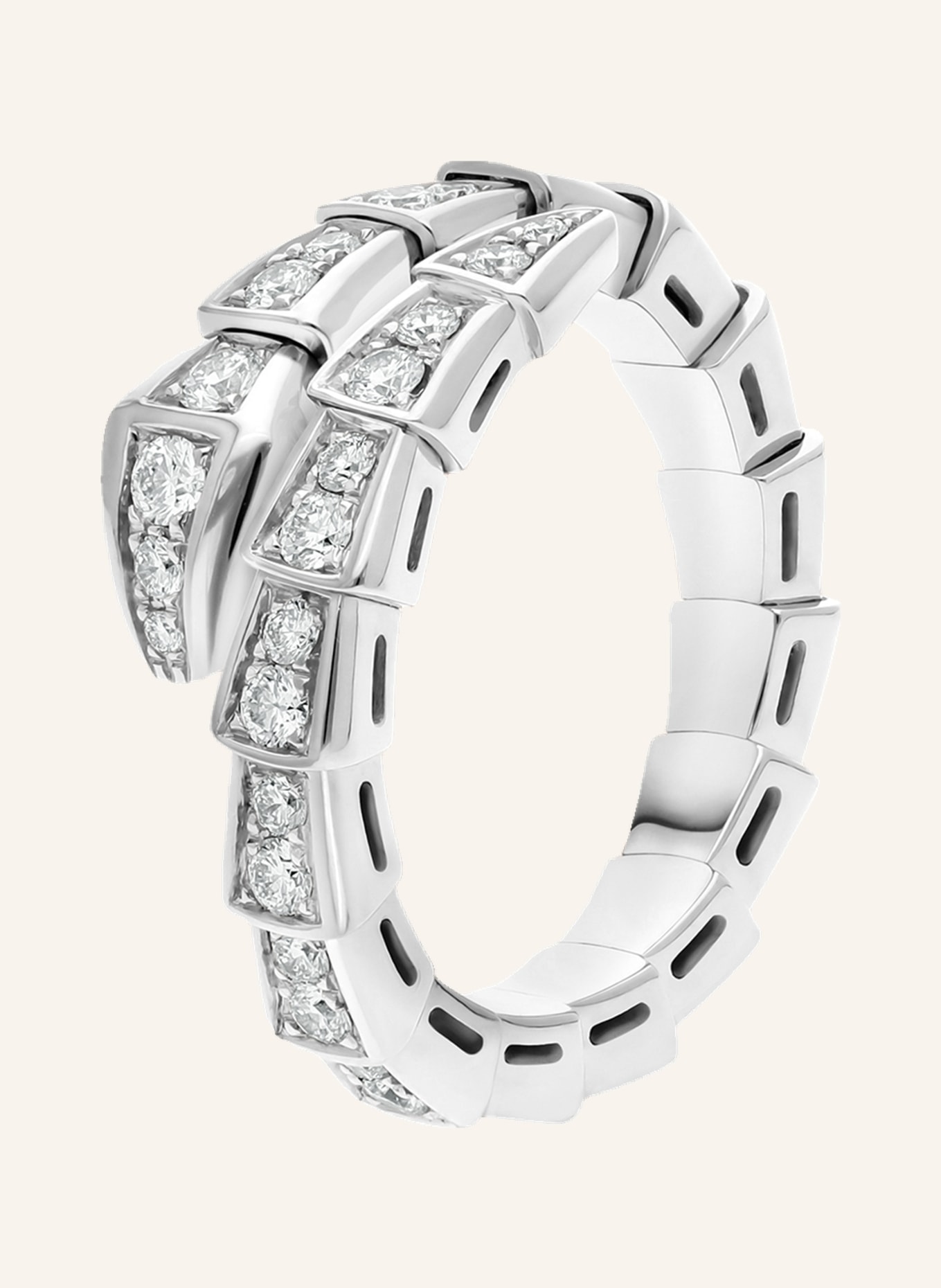 BVLGARI Ring SERPENTI aus 18 Karat Weißgold und Diamanten, Farbe: SILBER (Bild 1)