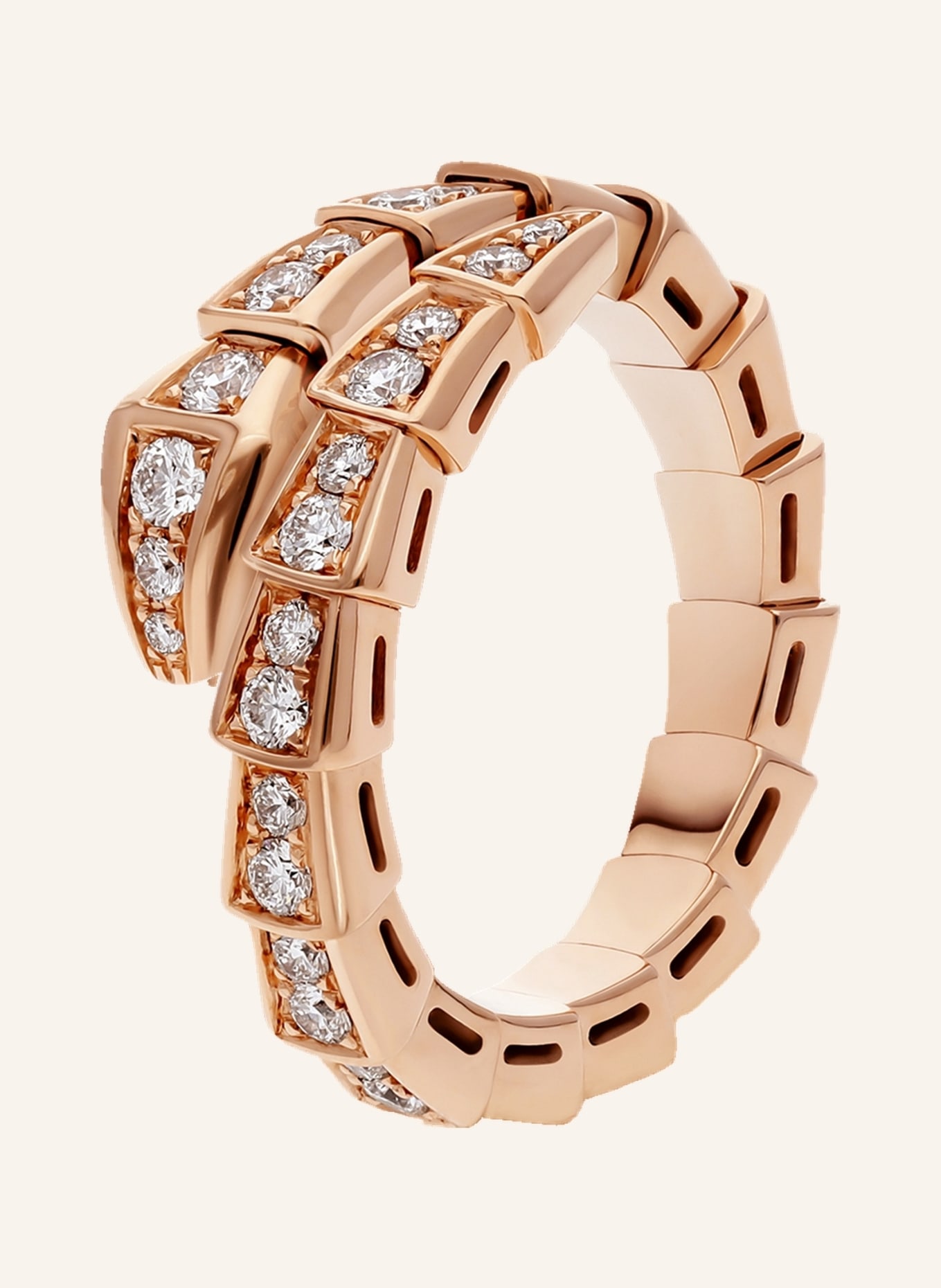 BVLGARI Ring SERPENTI aus 18 Karat Roségold und Diamanten, Farbe: ROSÉGOLD (Bild 1)