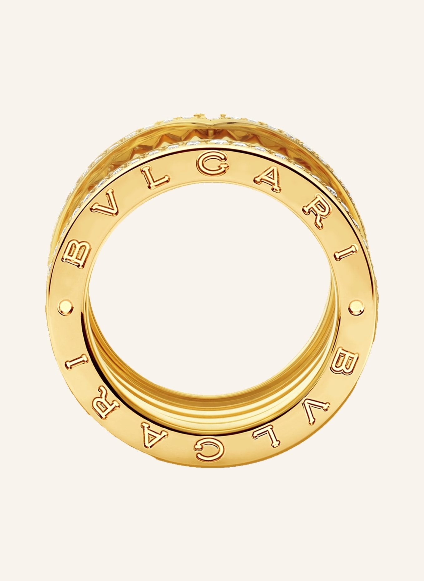 BVLGARI Ring B.ZERO1 ROCK aus 18 Karat Weißgold mit Diamant-Pavé, Farbe: GOLD (Bild 2)