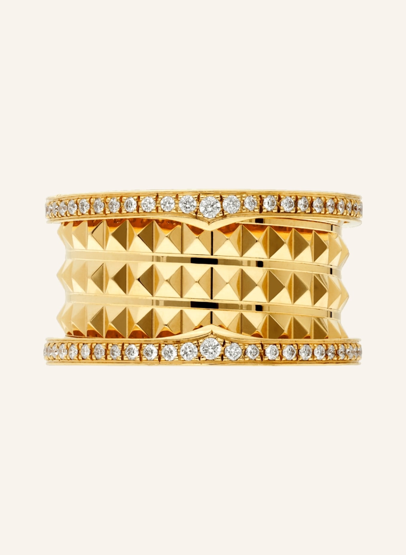 BVLGARI Ring B.ZERO1 ROCK aus 18 Karat Weißgold mit Diamant-Pavé, Farbe: GOLD (Bild 3)