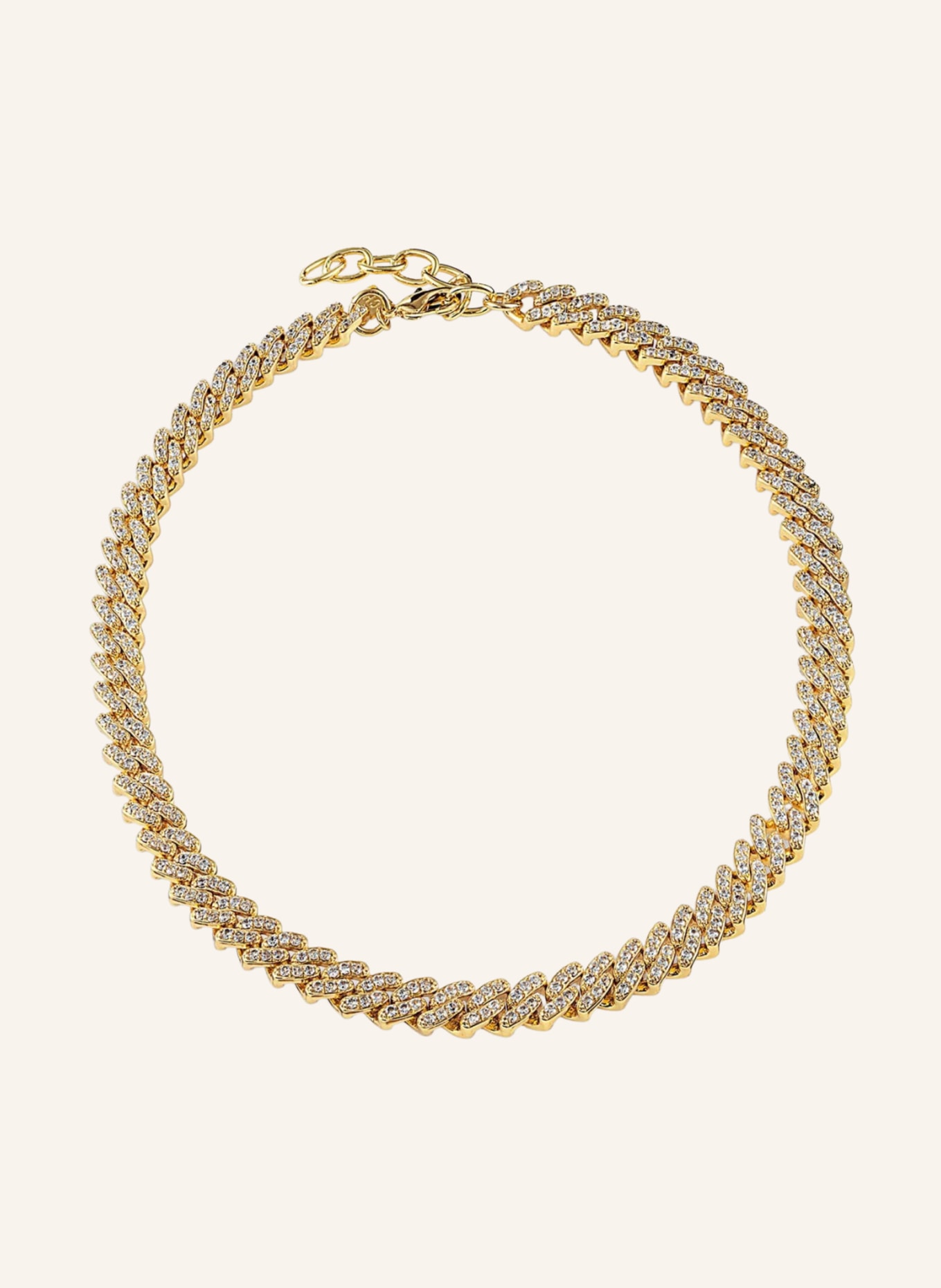 CRYSTAL HAZE Kette MEXICAN CHAIN by GLAMBOU, Farbe: GOLD (Bild 1)