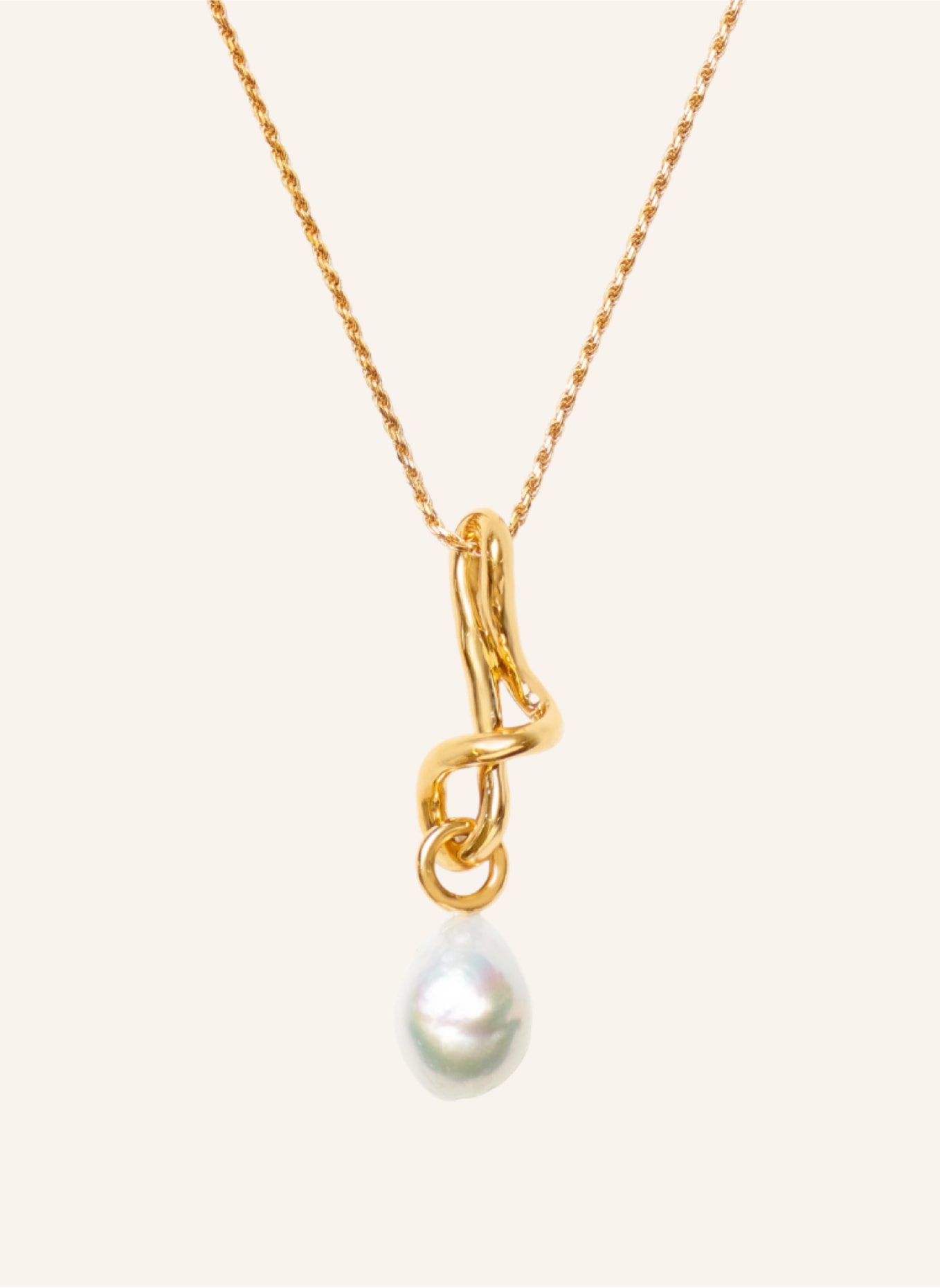MISSOMA Kette KNOT PEARL DROP by GLAMBOU, Farbe: GOLD (Bild 1)
