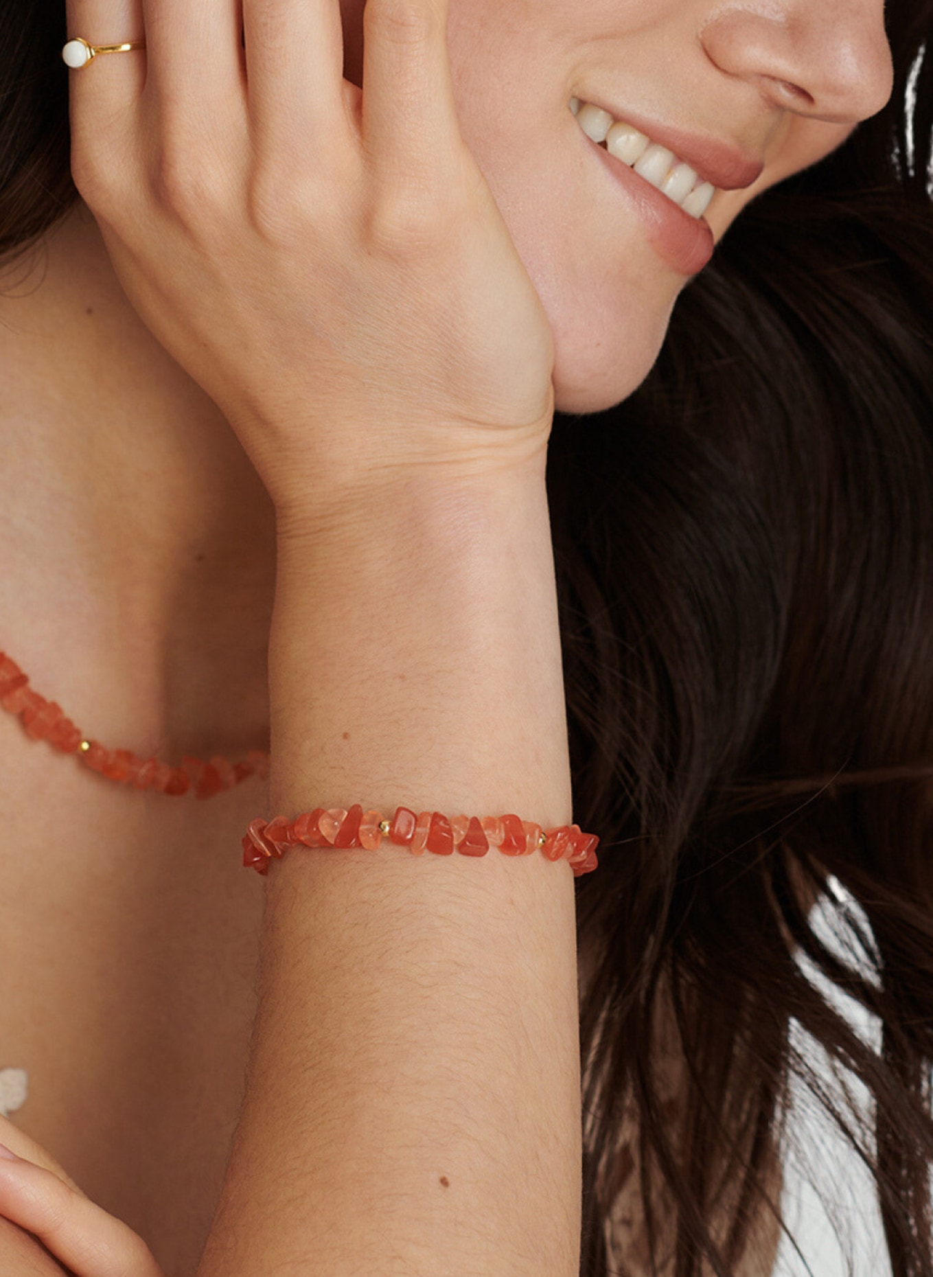 Pompidou Armband SUMMER CORAL by GLAMBOU, Farbe: GOLD (Bild 2)