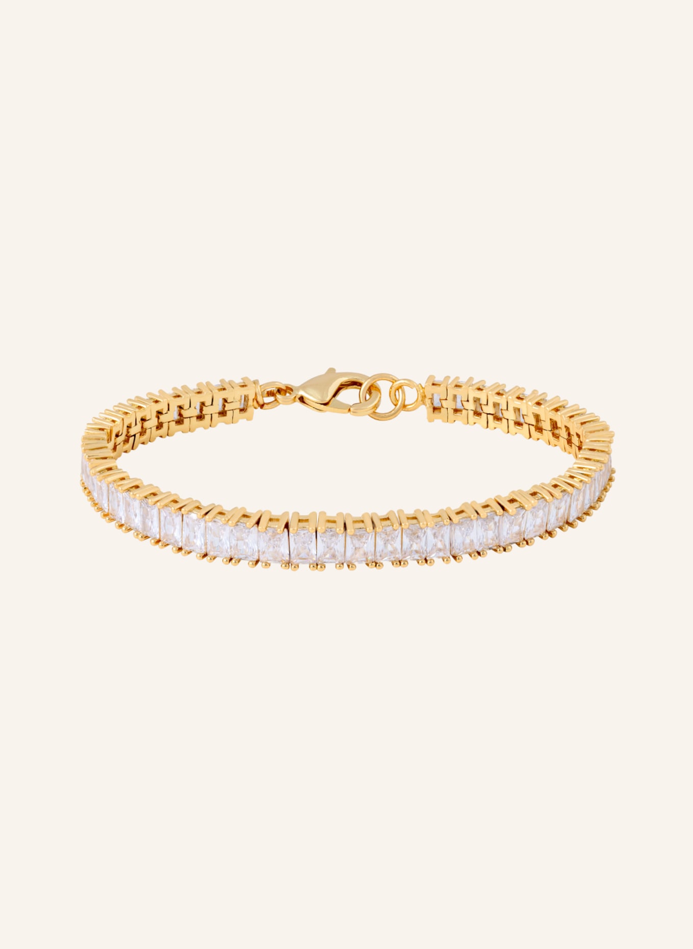 CRYSTAL HAZE Armband BAGUETTE by GLAMBOU, Farbe: GOLD (Bild 1)