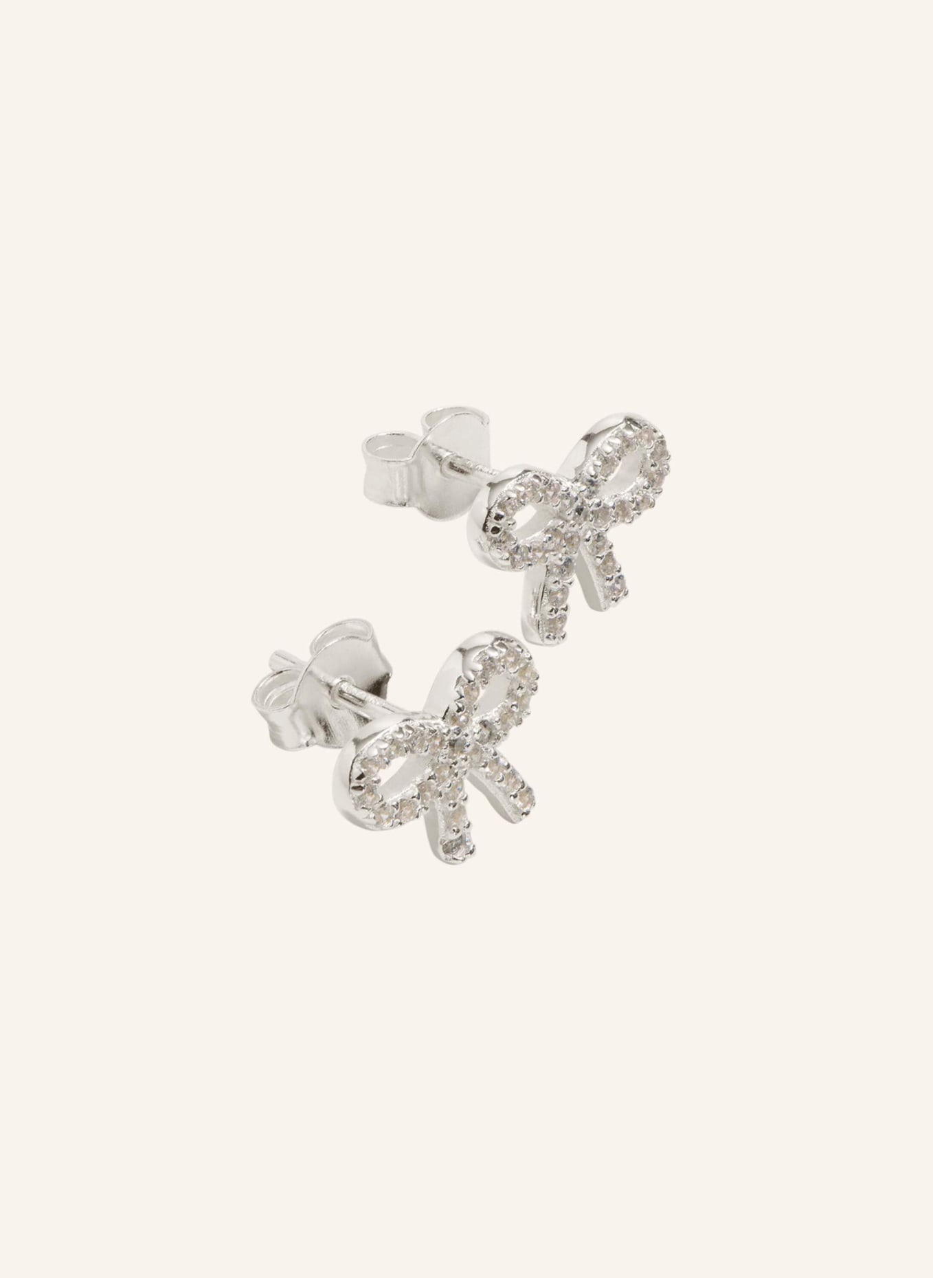 OHH LUILU Ohrringe BOW STUDS by GLAMBOU, Farbe: SILBER (Bild 1)