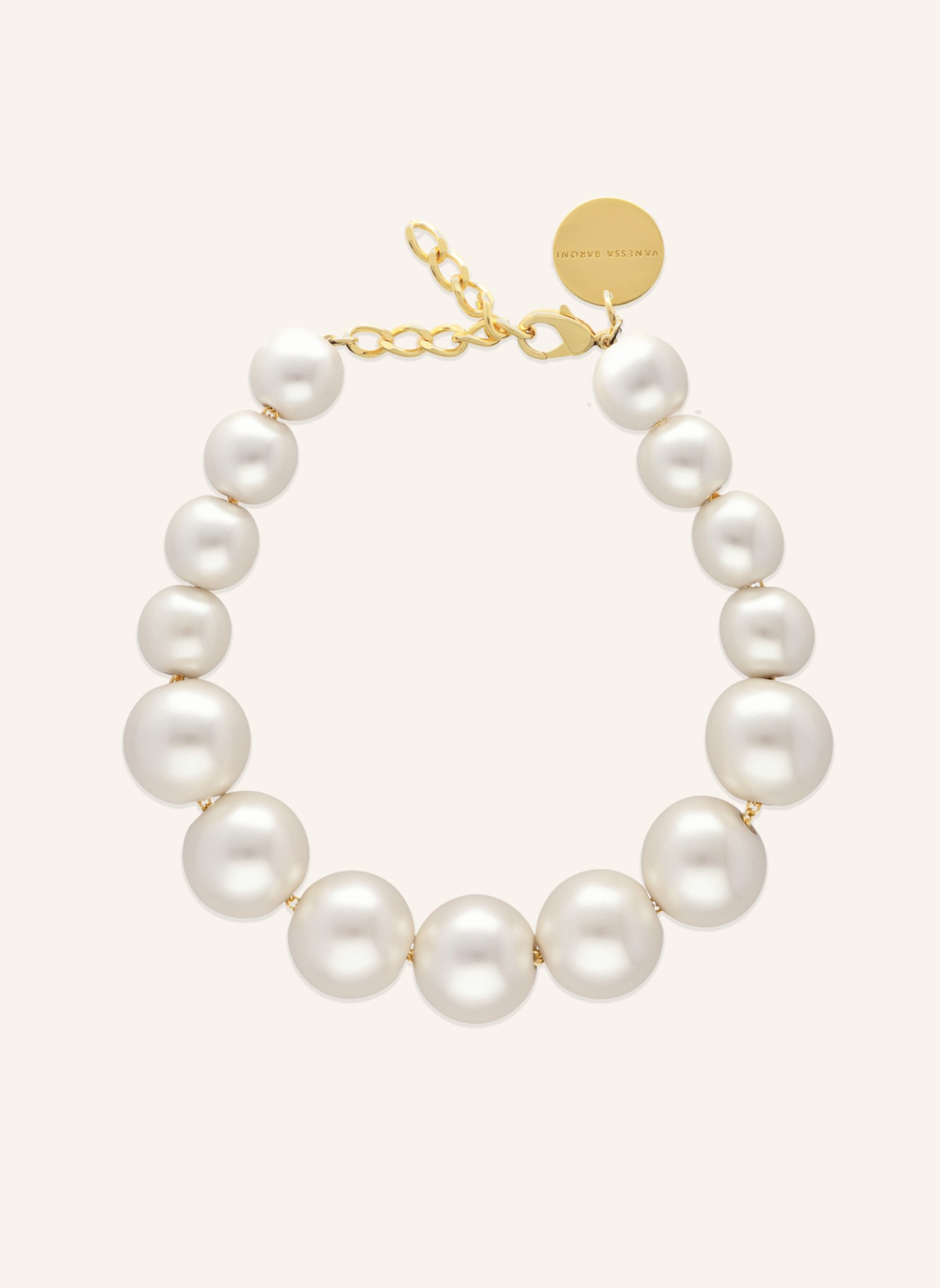 VANESSA BARONI Halskette BEADS NECKLACE PEARL by GLAMBOU, Farbe: WEISS (Bild 1)