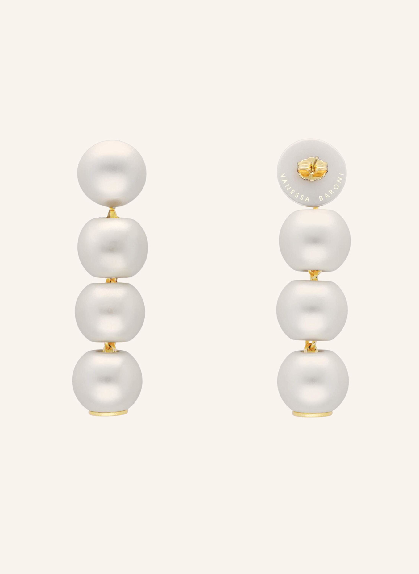 VANESSA BARONI Ohrhänger SMALL BEADS EARRING PEARLS by GLAMBOU, Farbe: WEISS (Bild 1)