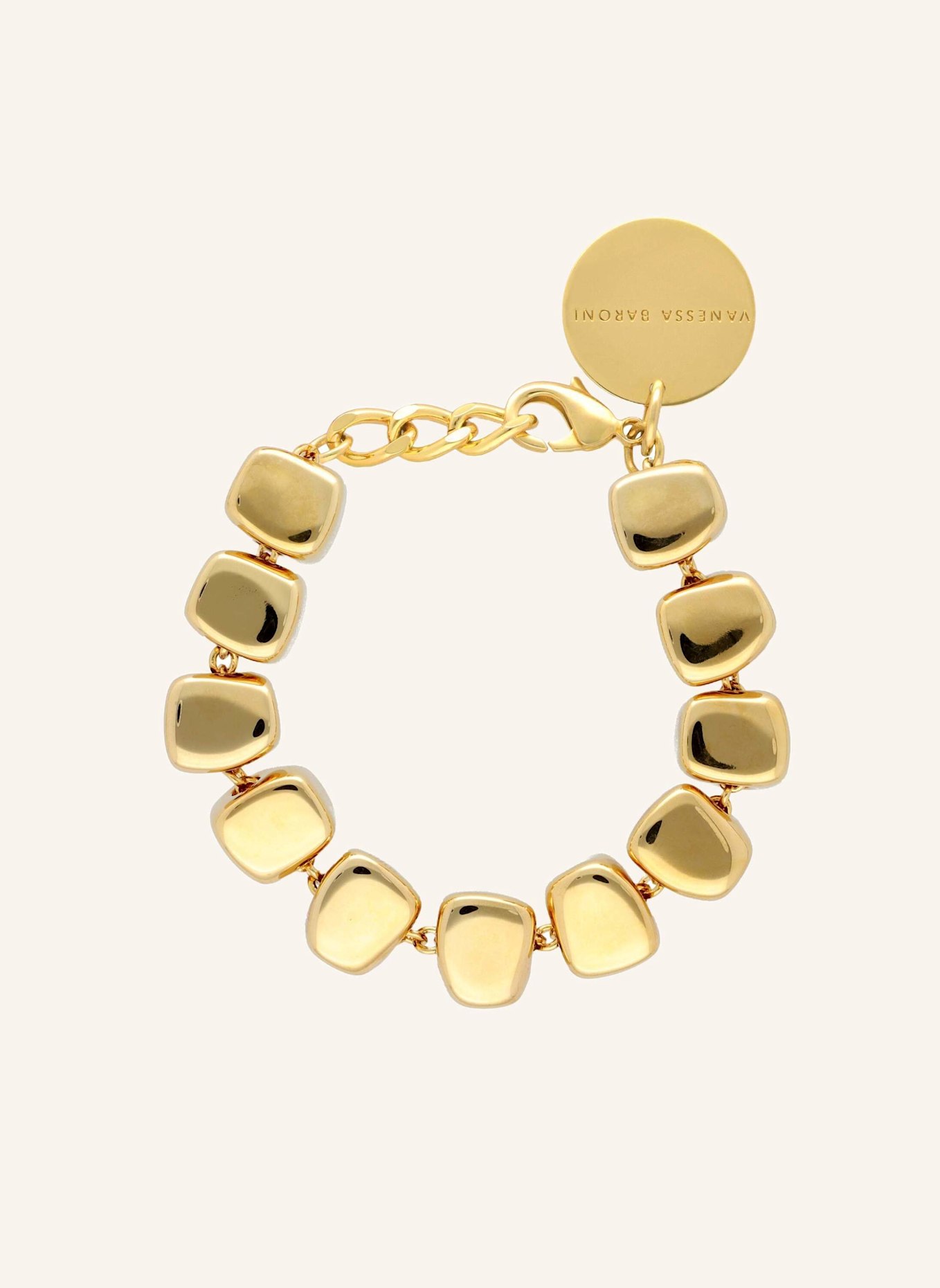 VANESSA BARONI Armband MINI ORGANIC SHAPED BRACELET GOLD by GLAMBOU, Farbe: GOLD (Bild 1)