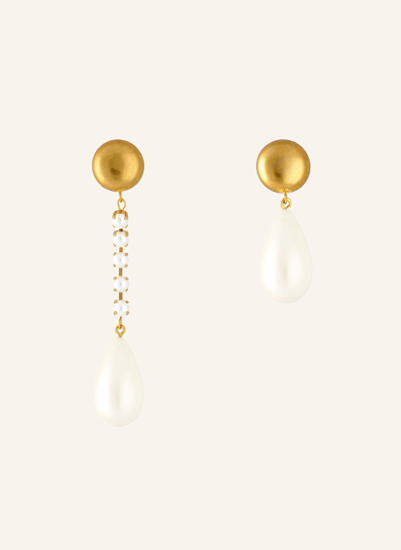 VANESSA BARONI Ohrhänger IRREGULAR PEARL EARRING PEARL by GLAMBOU, Farbe: GOLD (Bild 1)