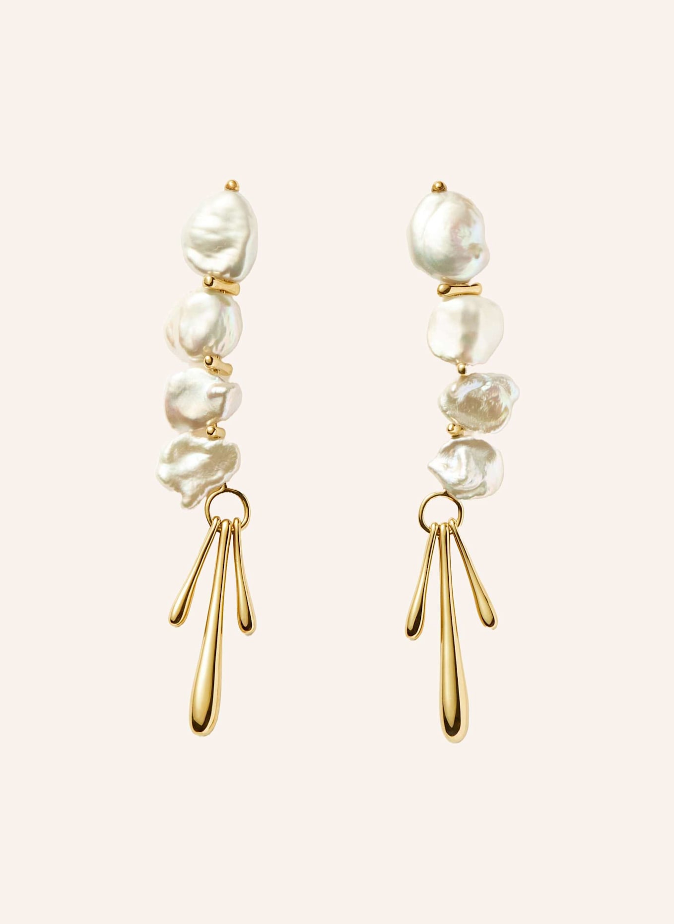 MISSOMA Ohrhänger KESHI PEARL DROP by GLAMBOU, Farbe: GOLD (Bild 1)