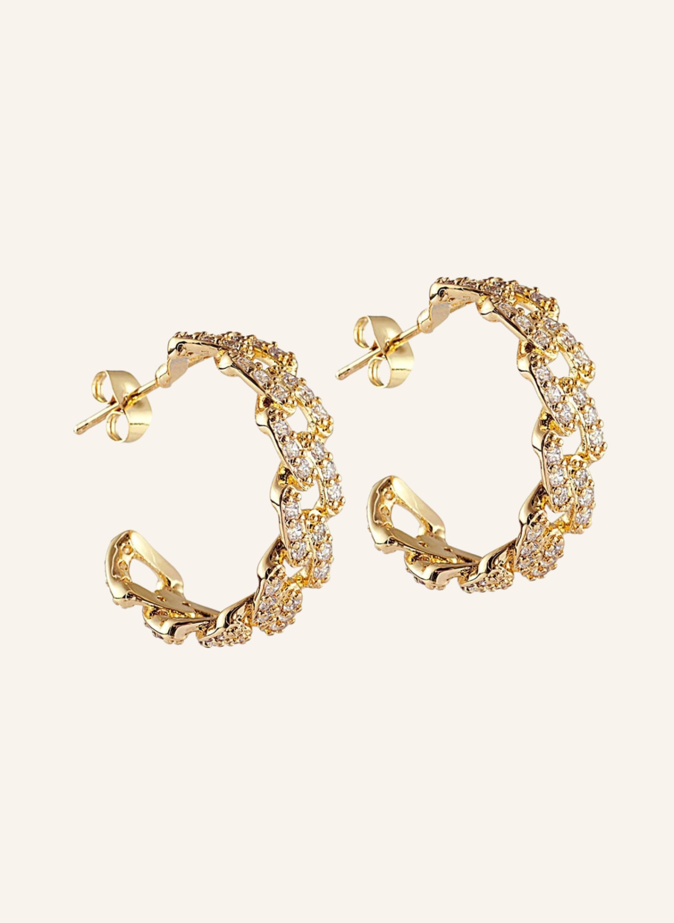 CRYSTAL HAZE Ohrringe MEXICAN CHAIN EARRINGS by GLAMBOU, Farbe: GOLD (Bild 1)