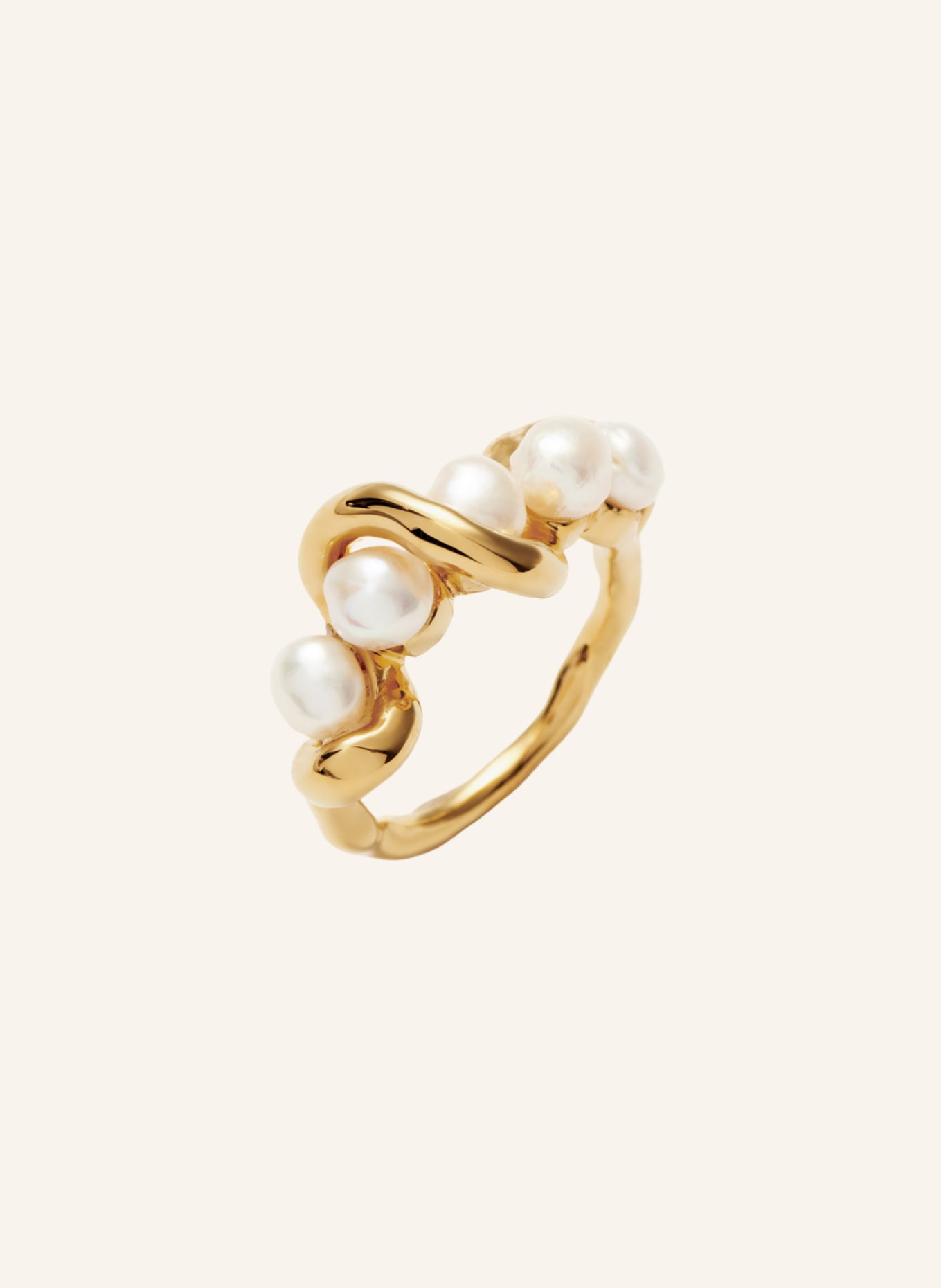 MISSOMA Ring MOLTEN PEARL by GLAMBOU, Farbe: GOLD (Bild 1)