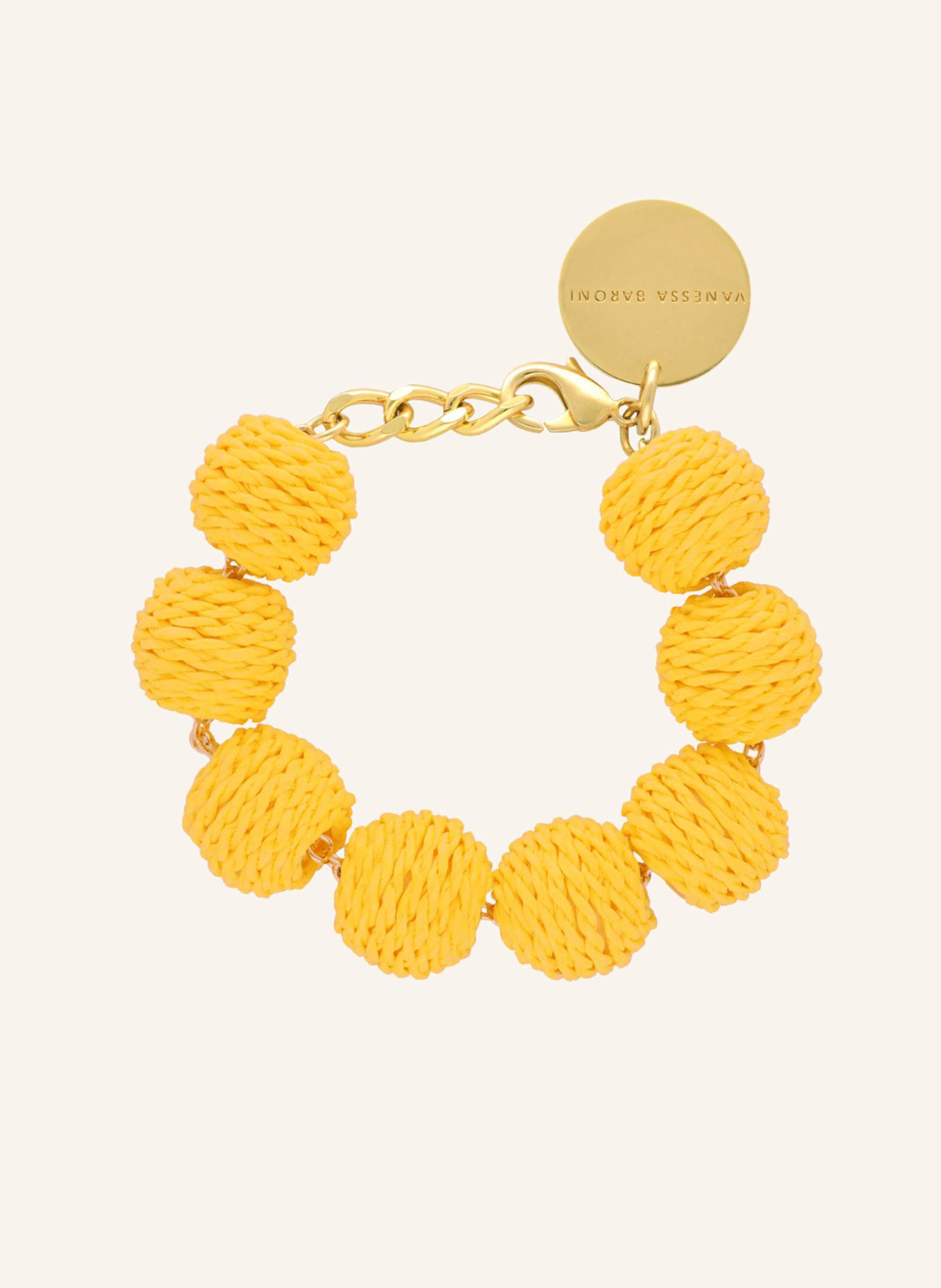 VANESSA BARONI Armband RAFFIA BEADS BRACELET YELLOW by GLAMBOU, Farbe: GELB (Bild 1)