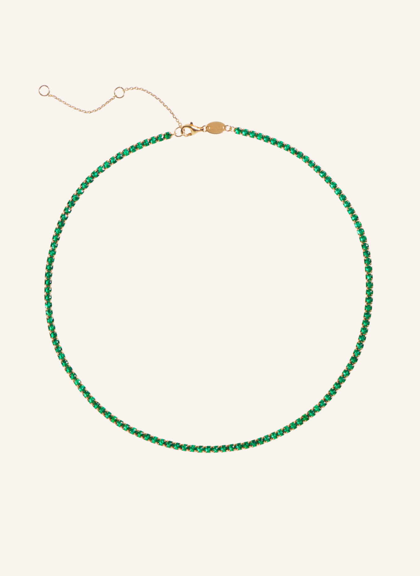 OHH LUILU Kette TENNIS CHOKER GREEN by GLAMBOU, Farbe: GRÜN (Bild 1)