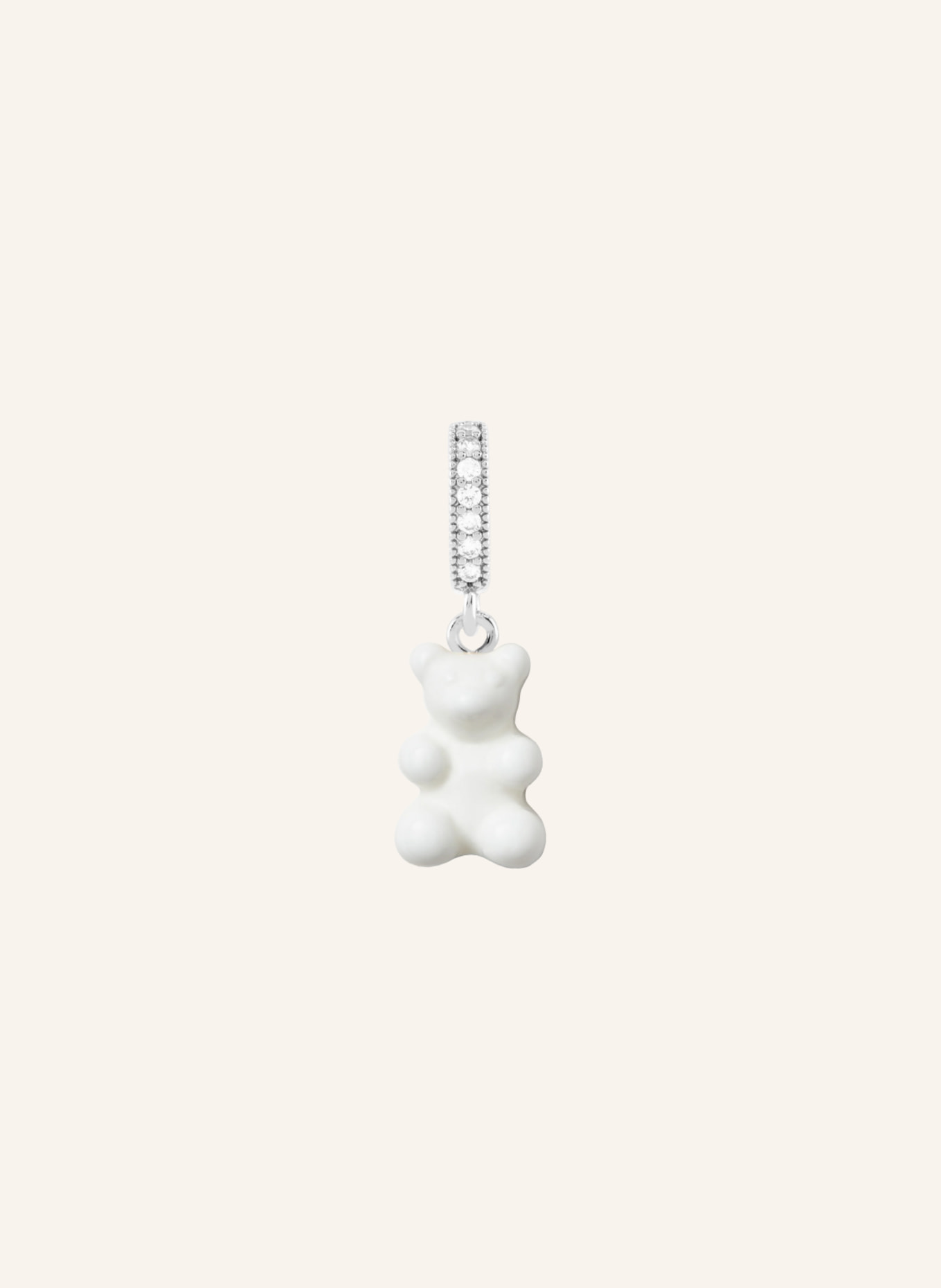 CRYSTAL HAZE Anhänger POWDER NOSTALGIA BEAR by GLAMBOU: WEISS