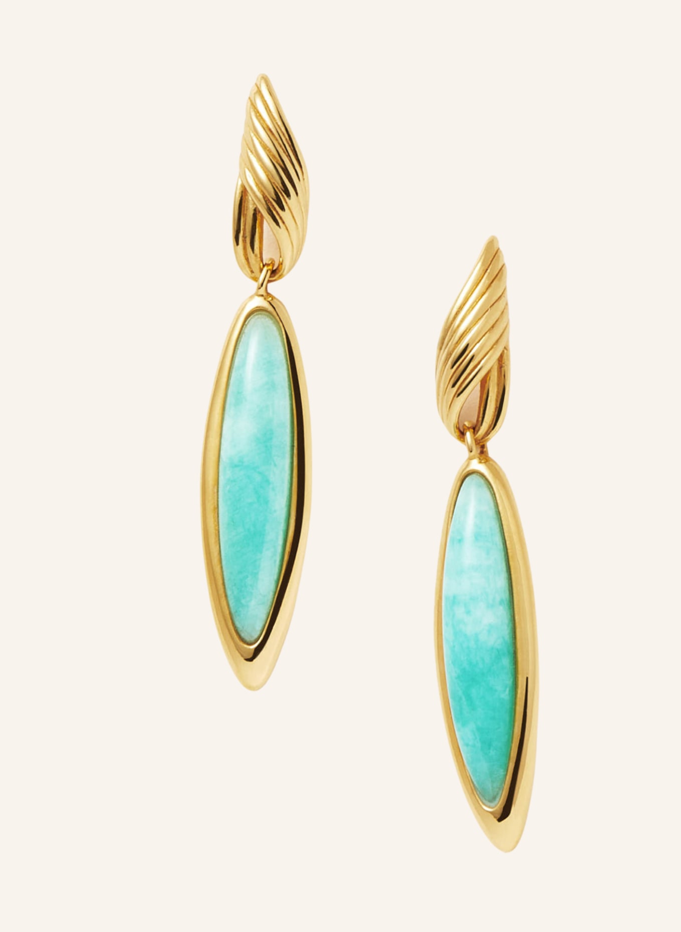 MISSOMA Ohrringe AMAZONITE DROP EARRINGS by GLAMBOU, Farbe: GOLD (Bild 1)