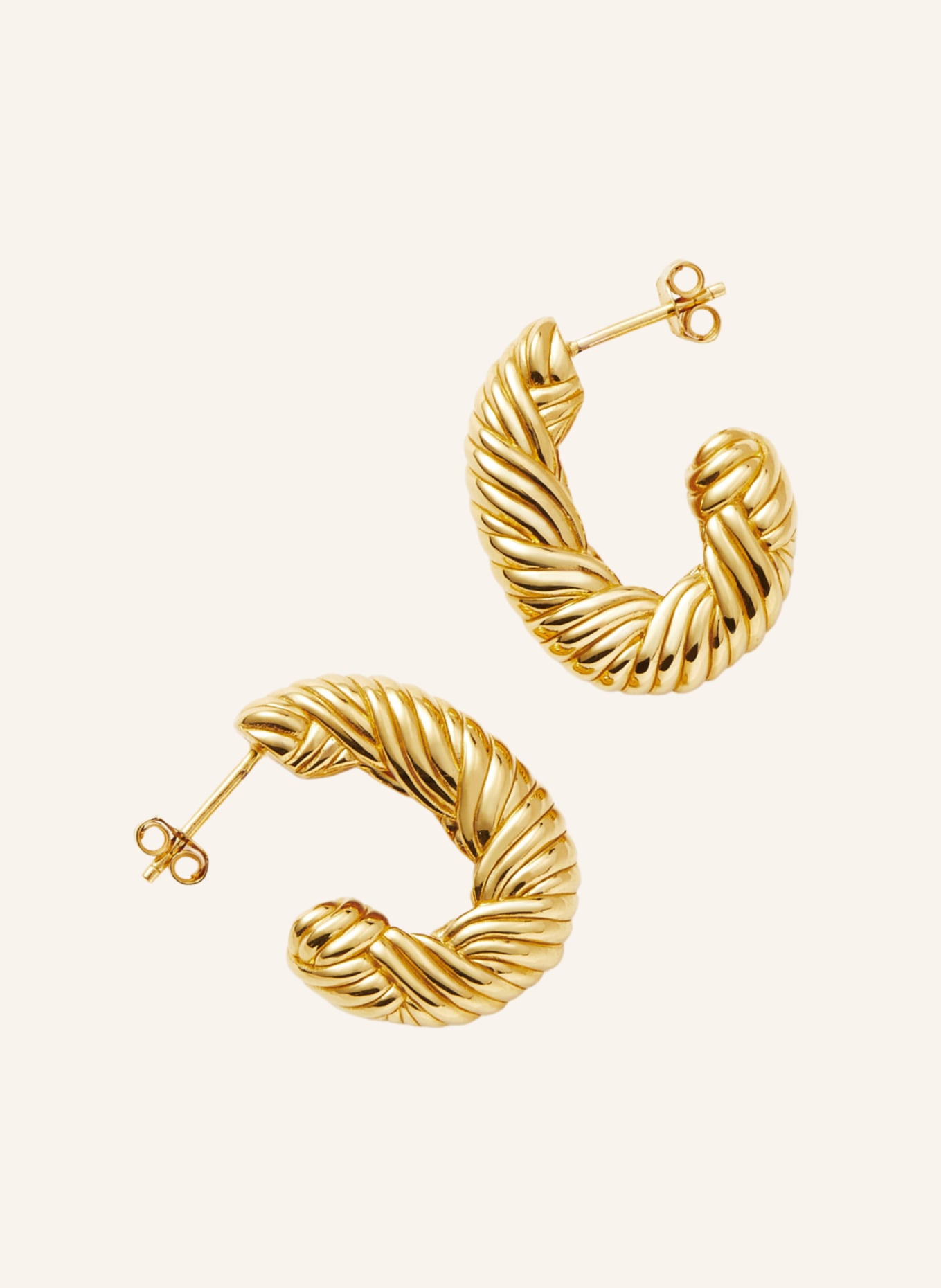 MISSOMA Ohrringe CHUBBY WAVY HOOPS by GLAMBOU, Farbe: GOLD (Bild 1)