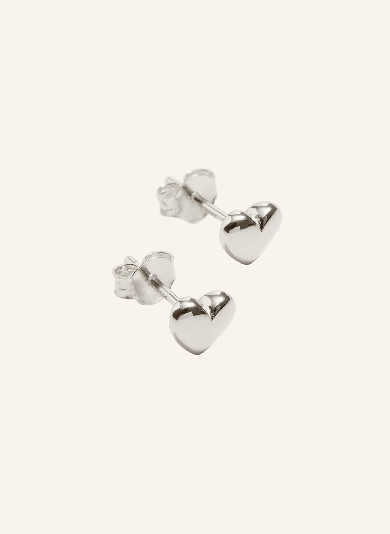 OHH LUILU Ohrringe PUFFY HEART STUDS by GLAMBOU: SILBER