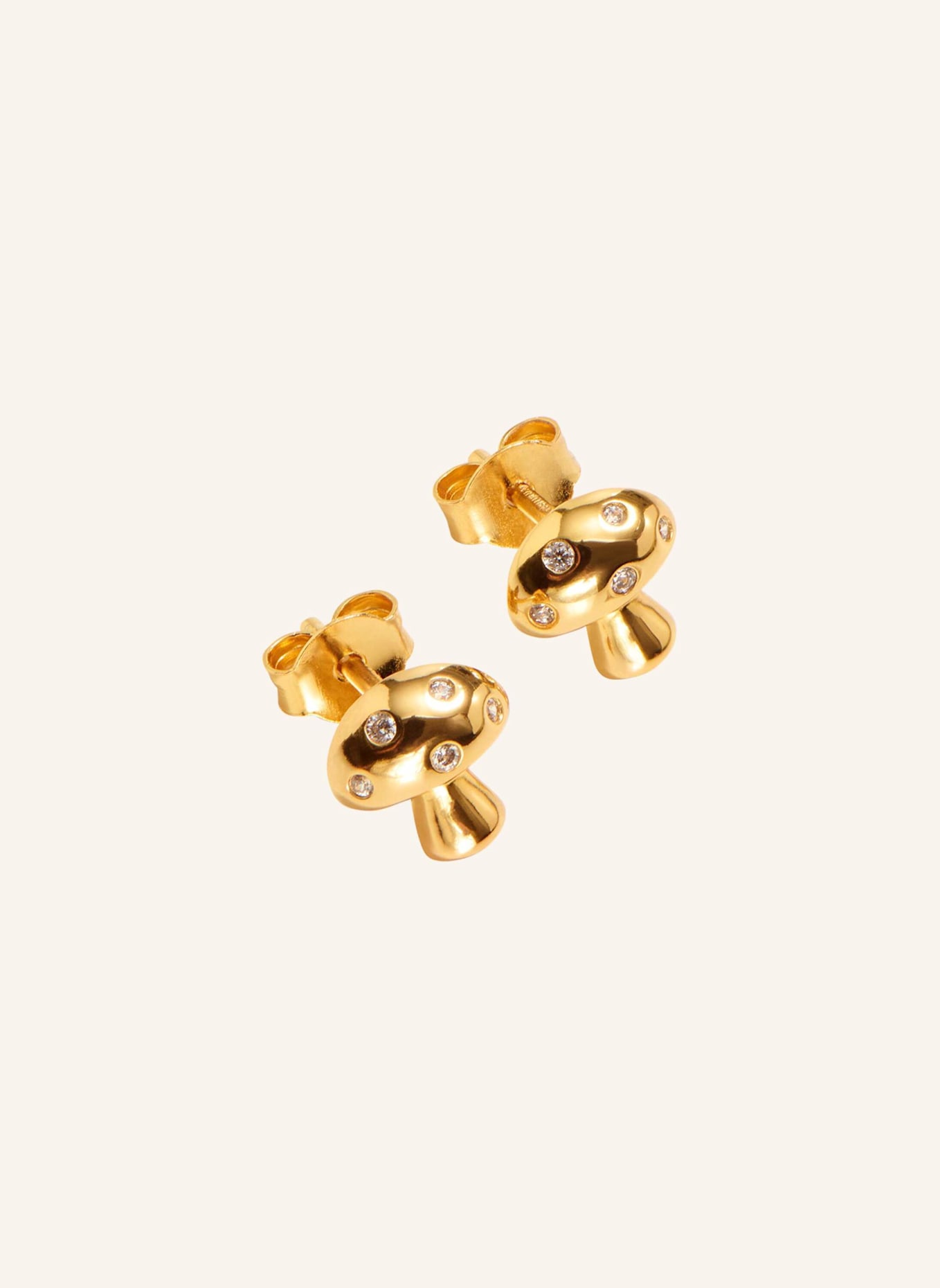 OHH LUILU Ohrringe TINY MUSHROOMS STUDS by GLAMBOU, Farbe: GOLD (Bild 1)