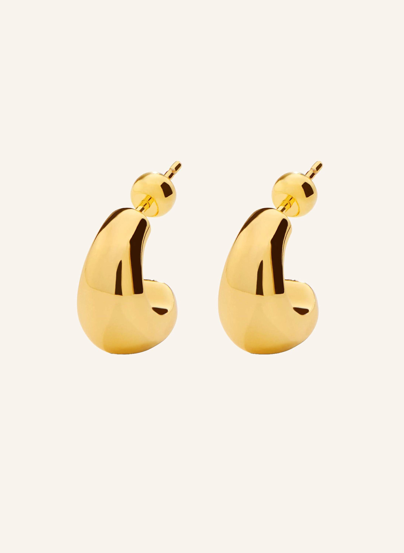 Pompidou Ohrhänger TINY CHUBBY HOOPS by GLAMBOU: GOLD