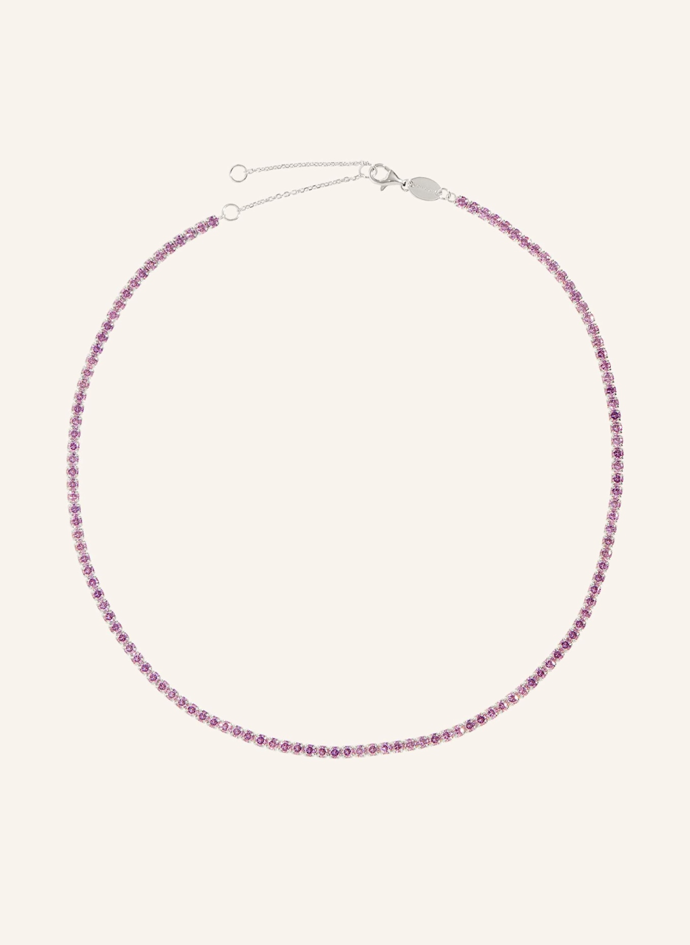 OHH LUILU Halskette TENNIS CHOKER PASTEL LAVENDER by GLAMBOU: LILA
