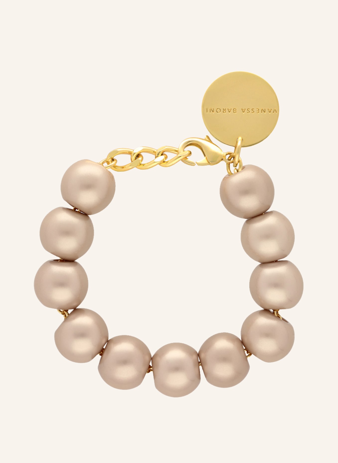 VANESSA BARONI Armband BEADS BRACELET CHAMPAGNER PEARL  by GLAMBOU, Farbe: BEIGE (Bild 1)