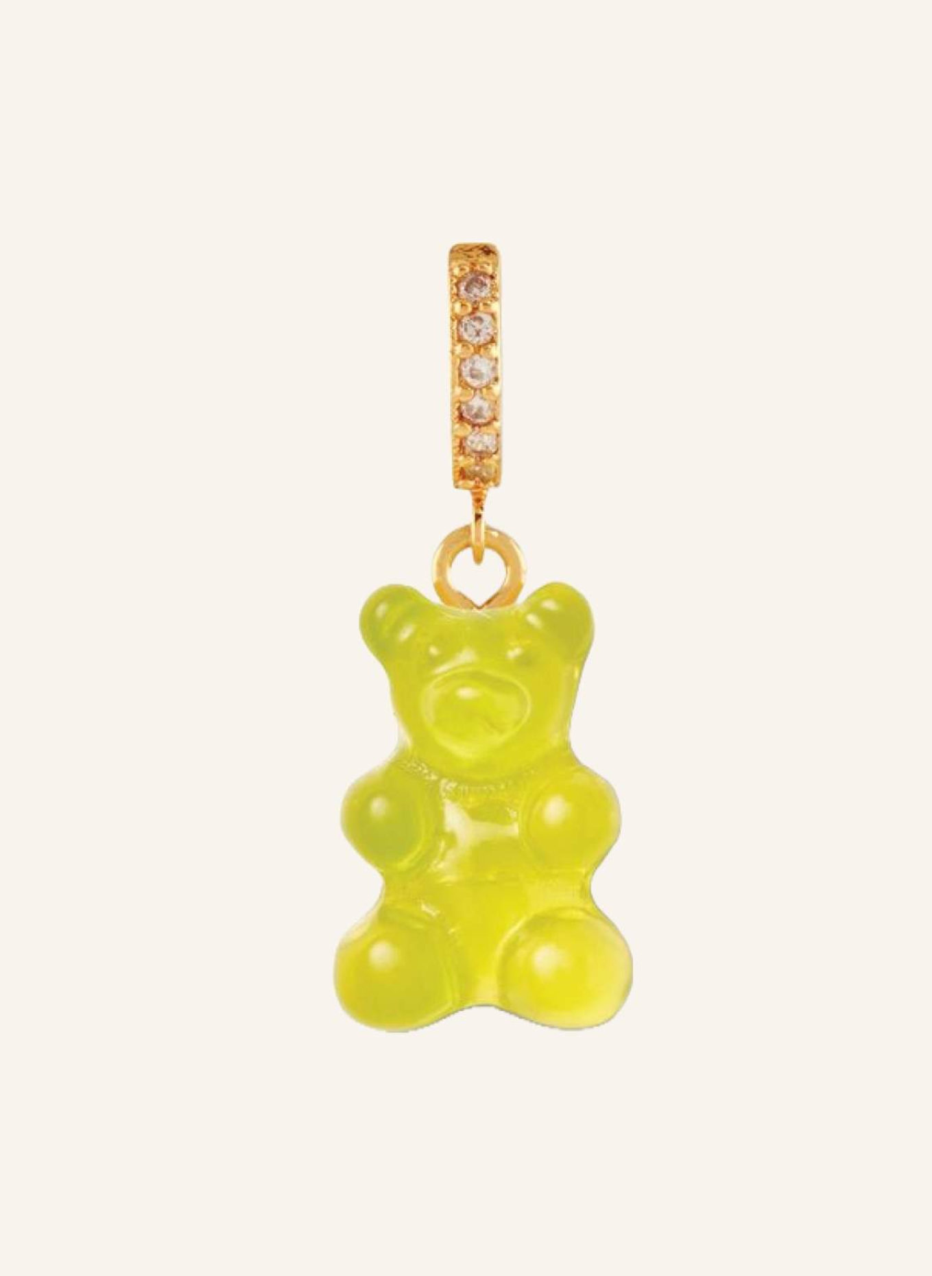 CRYSTAL HAZE Single-Ohrring MINION NOSTALGIA BEAR HOOP by GLAMBOU, Farbe: GELB (Bild 1)