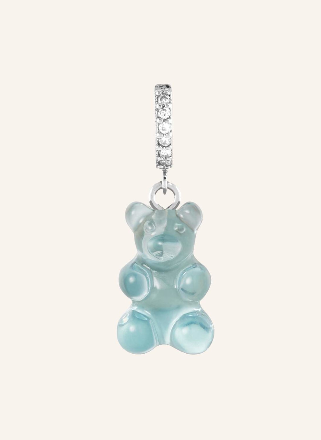 CRYSTAL HAZE Single-Ohrring MEDITERRANEAN NOSTALGIA BEAR HOOP by GLAMBOU, Farbe: BLAU (Bild 1)