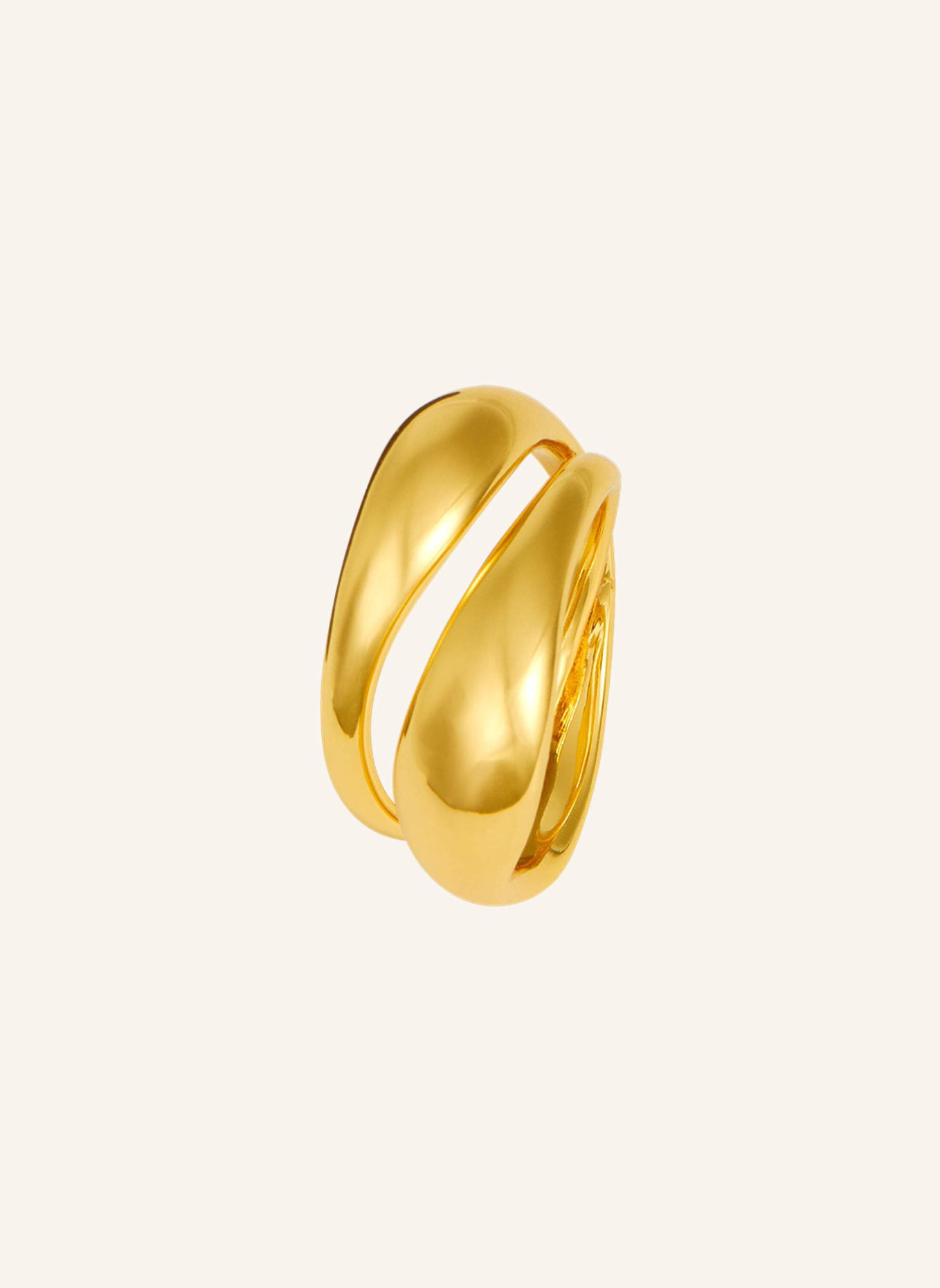Pompidou Ring CHUBBY TWO-IN-ONE RING by GLAMBOU: GOLD