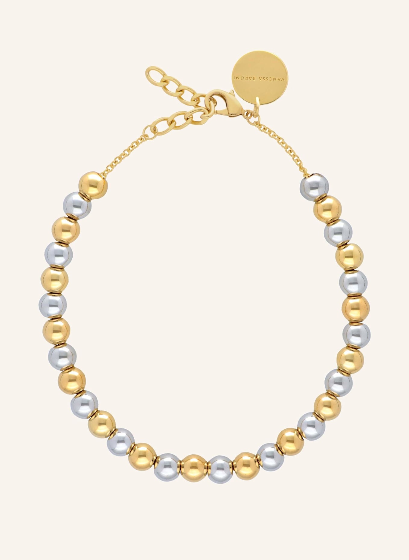 VANESSA BARONI Halskette MINI BEADS NECKLACE BICOLOR by GLAMBOU: GOLD