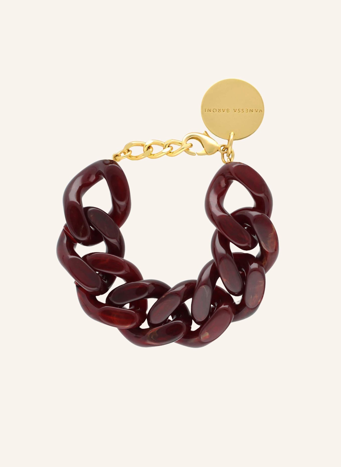 VANESSA BARONI Armband GREAT BRACELET BORDEAUX MARBLE by GLAMBOU, Farbe: GOLD (Bild 1)