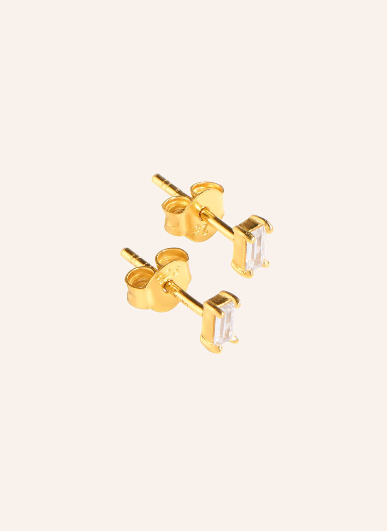 OHH LUILU Ohrstecker SINGLE BAGUETTE STUD by GLAMBOU, Farbe: GOLD (Bild 1)