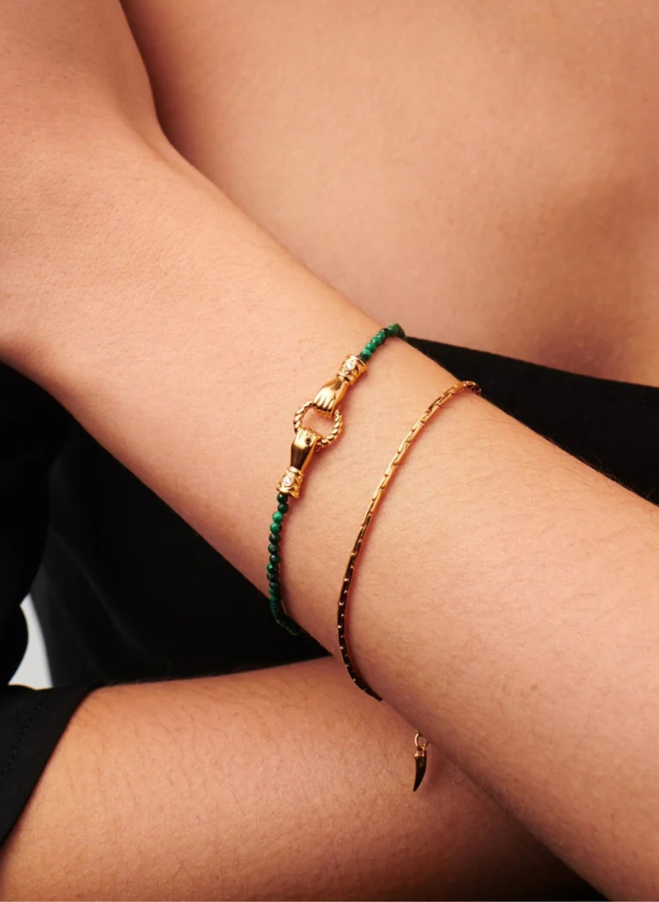 MISSOMA Armband BEADED IN GOOD HANDS by GLAMBOU: GRÜN