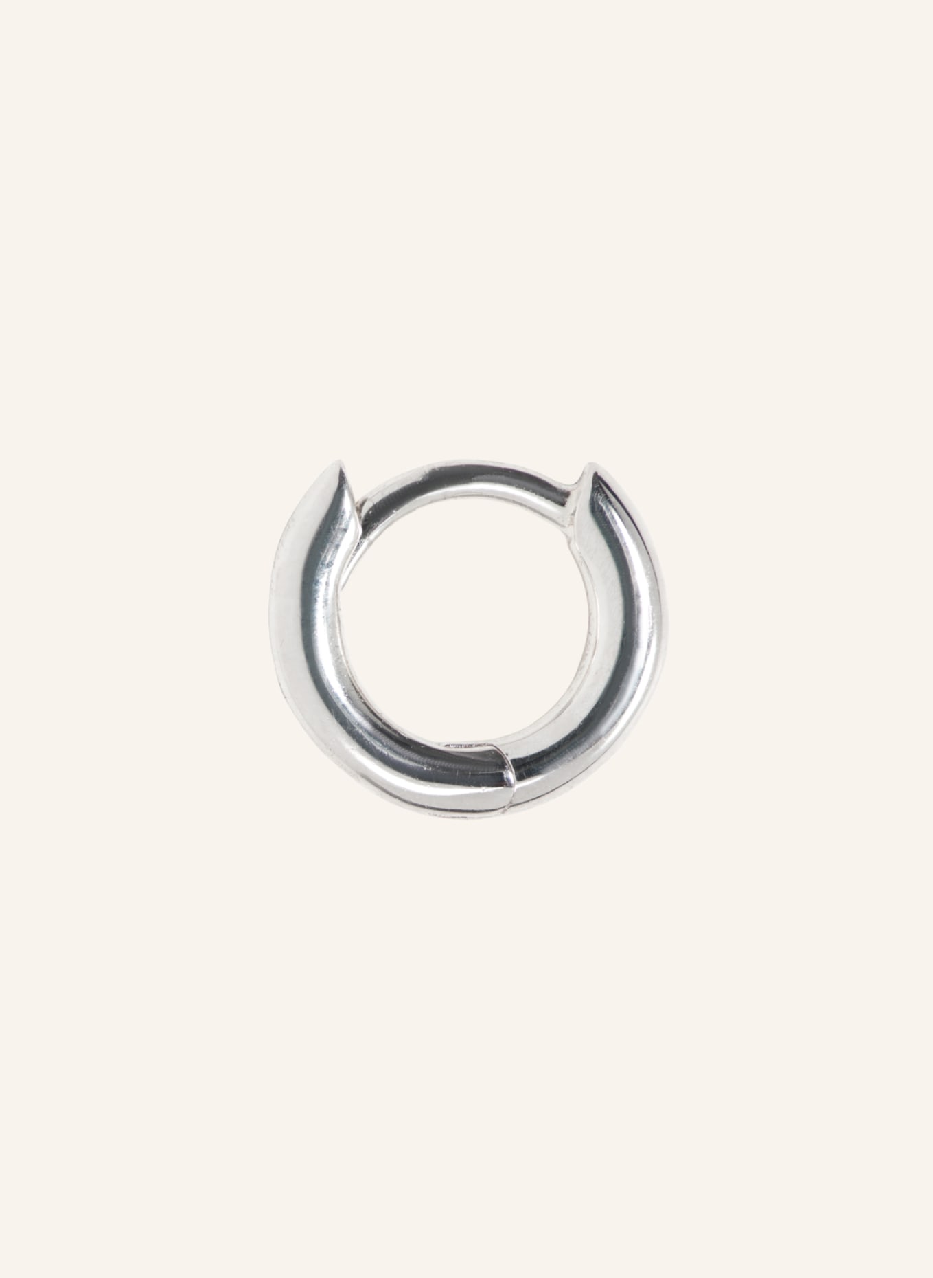 OHH LUILU Single - Ohrring SOLID HOOP MINI  by GLAMBOU, Farbe: SILBER (Bild 1)