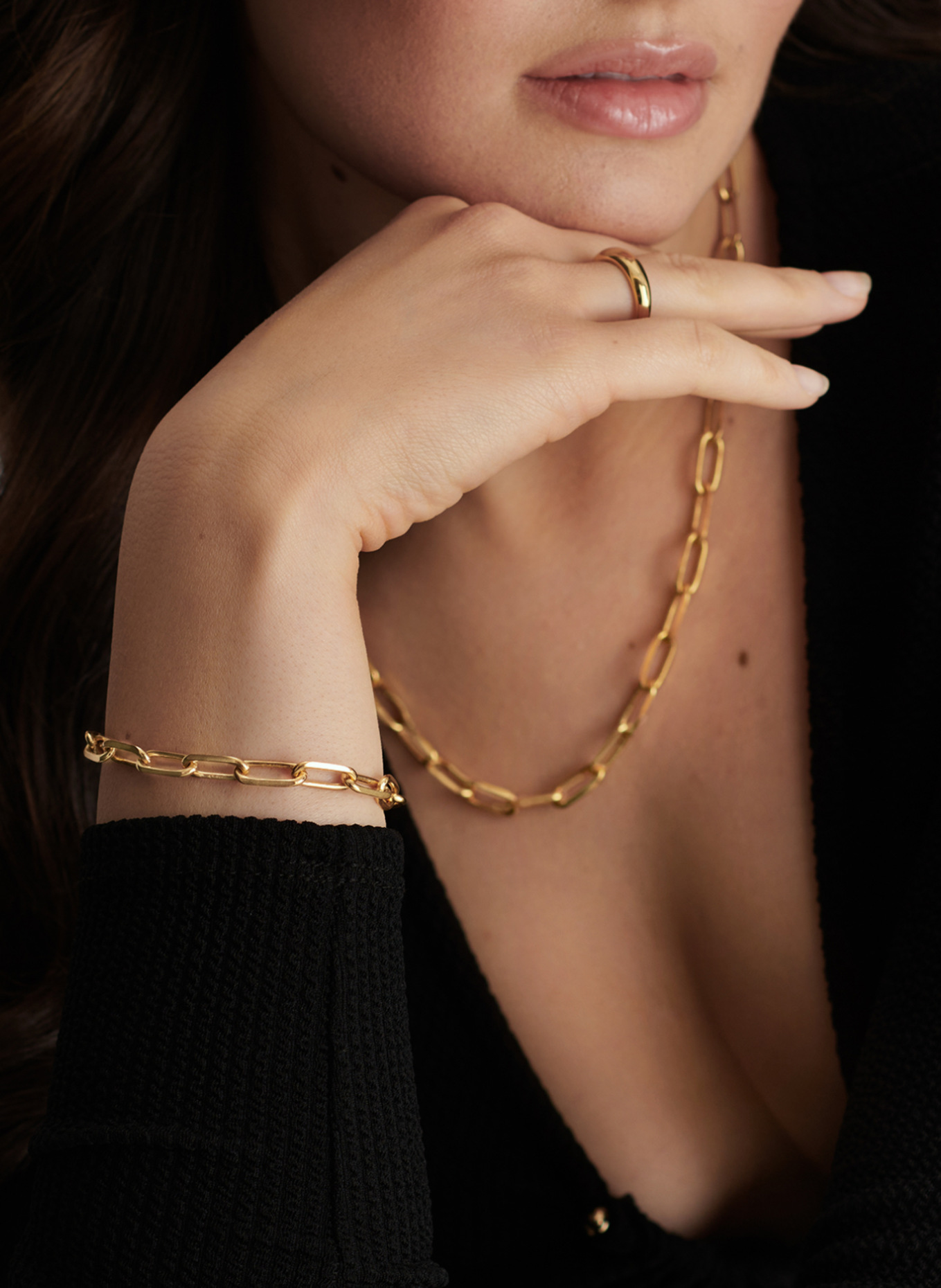 Pompidou Armband LORDE XL BICYCLE CHAIN by GLAMBOU, Farbe: GOLD (Bild 2)