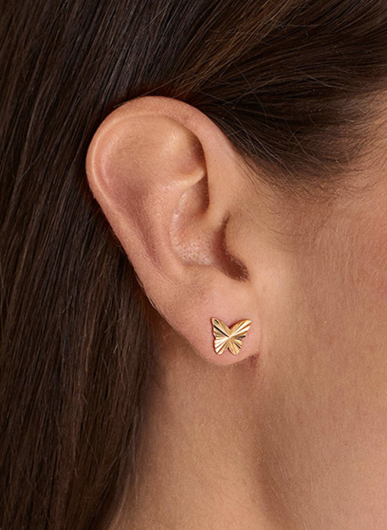 OHH LUILU Ohrringe BUTTERFLY STUDS by GLAMBOU: GOLD