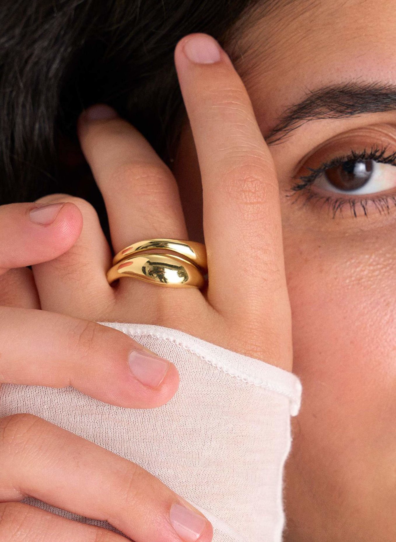 Pompidou Ring CHUBBY TWO-IN-ONE RING by GLAMBOU: GOLD