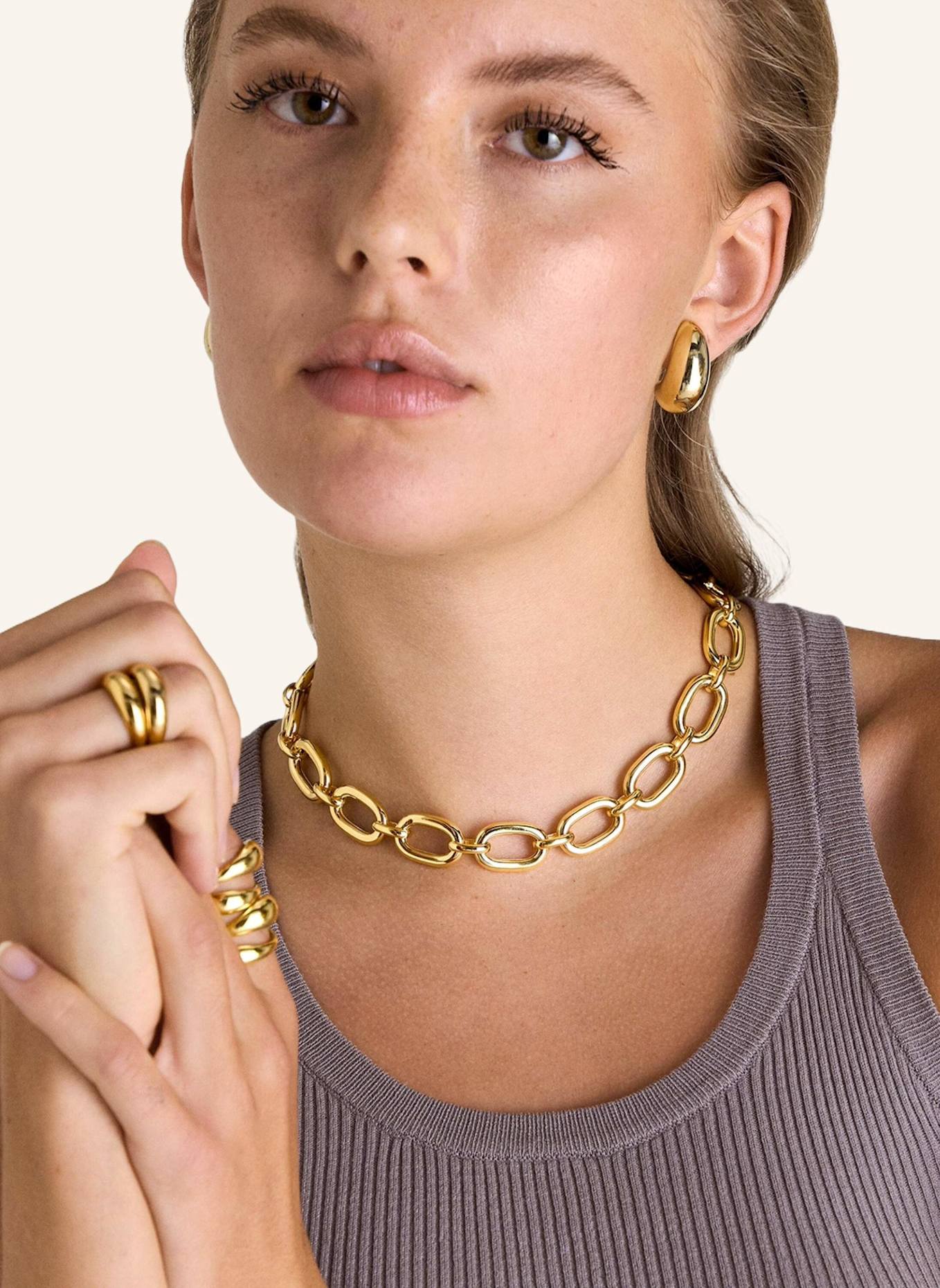 Pompidou Halsketten DAPHNE BIG LINK by GLAMBOU: GOLD