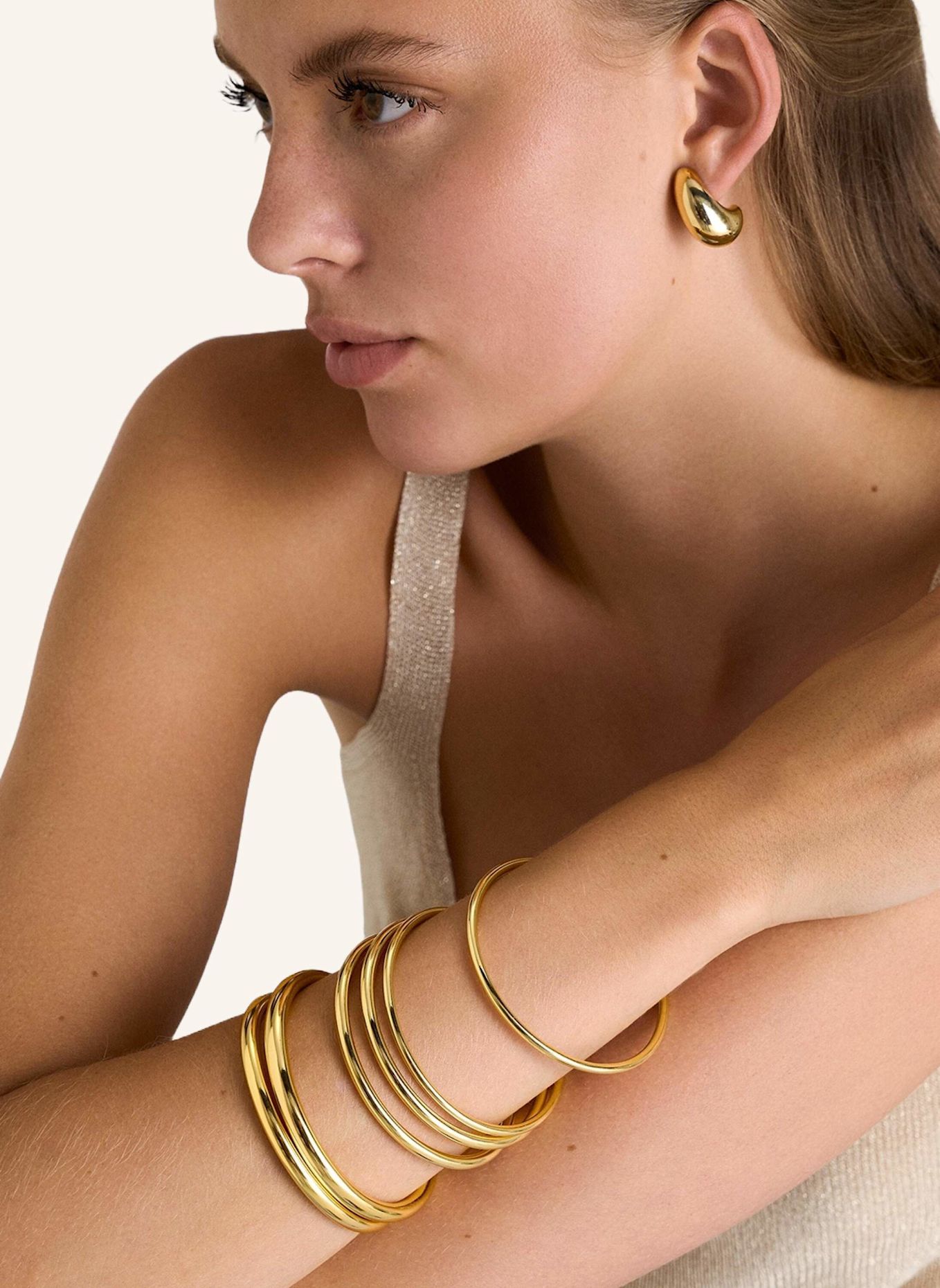 Pompidou Armreifen ALINA by GLAMBOU: GOLD