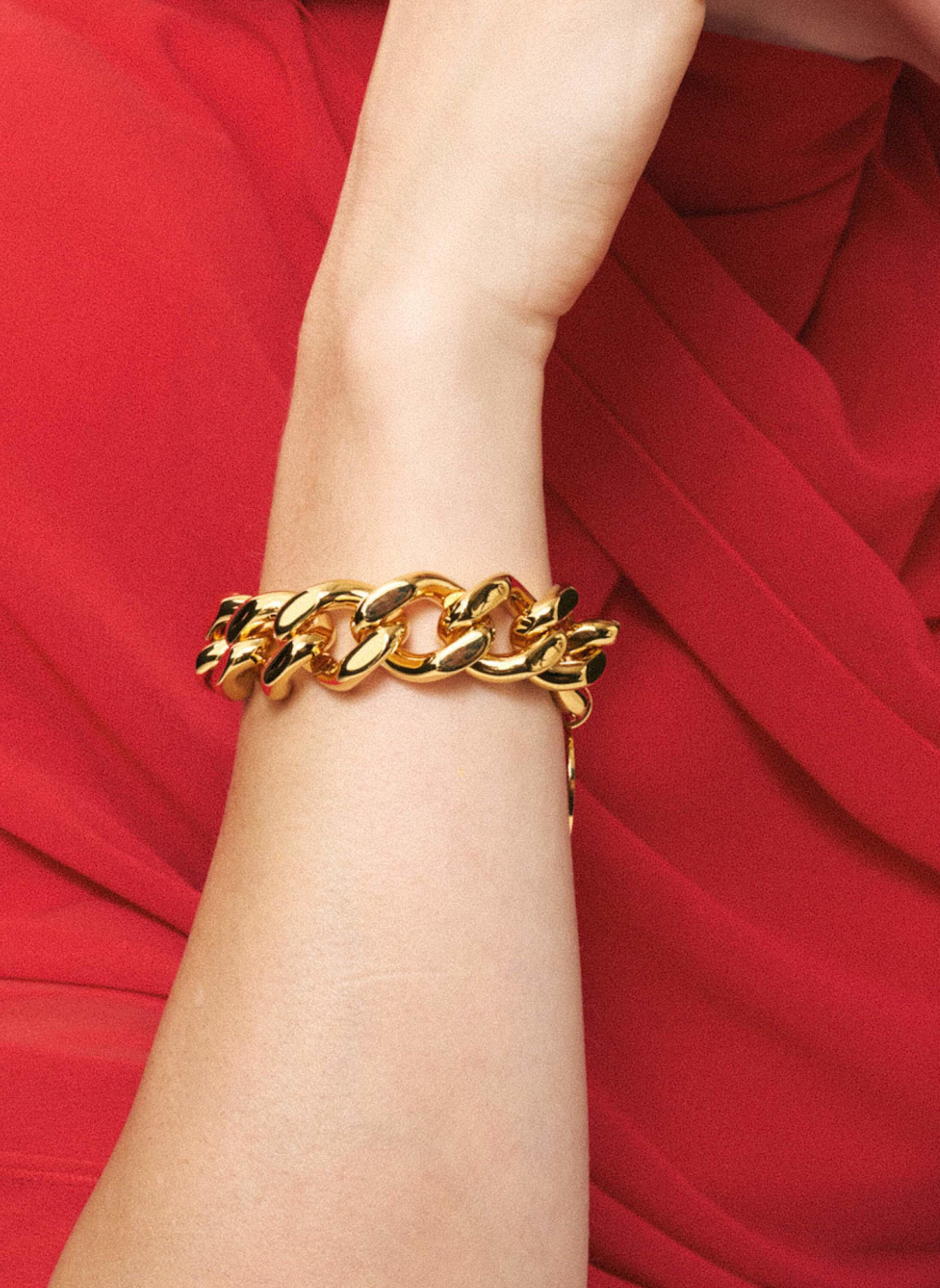 VANESSA BARONI Armband MINI FLAT CHAIN BRACELET GOLD by GLAMBOU: GOLD