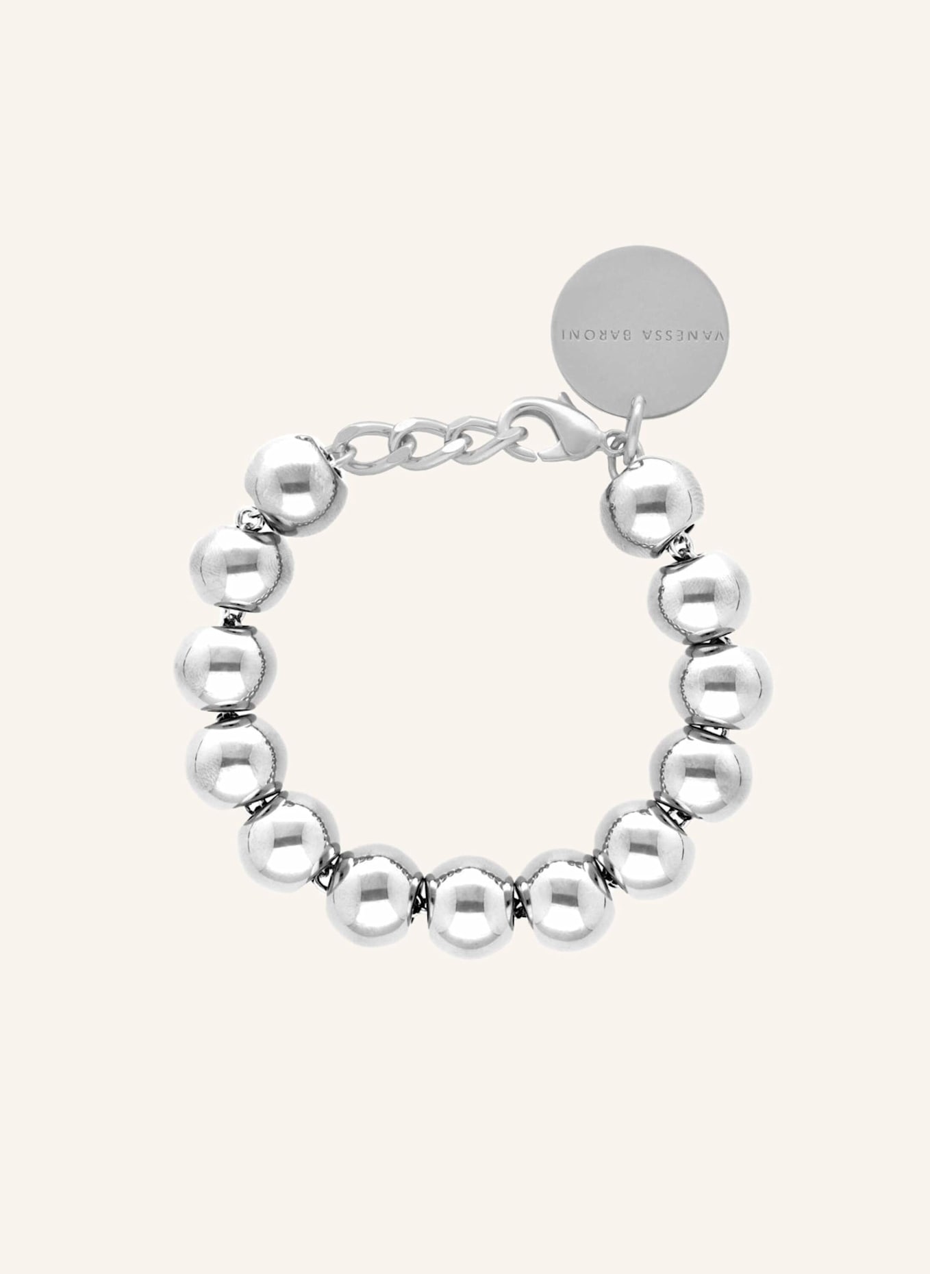 VANESSA BARONI Armband MINI BEADS BRACELET SILVER by GLAMBOU, Farbe: SILBER (Bild 1)